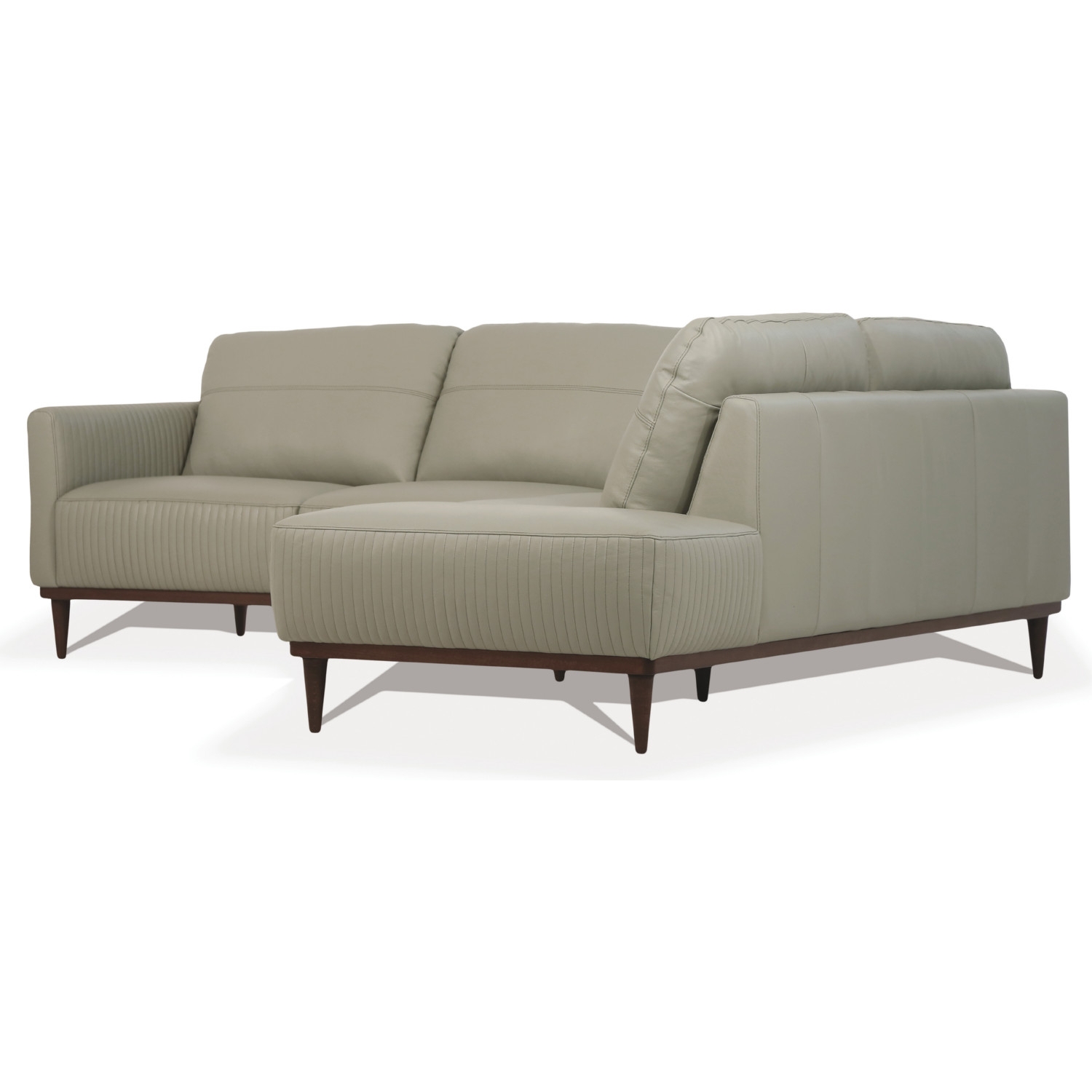 Tampa Leather L-Shaped Sectional Sofa w/Right Facing Chaise