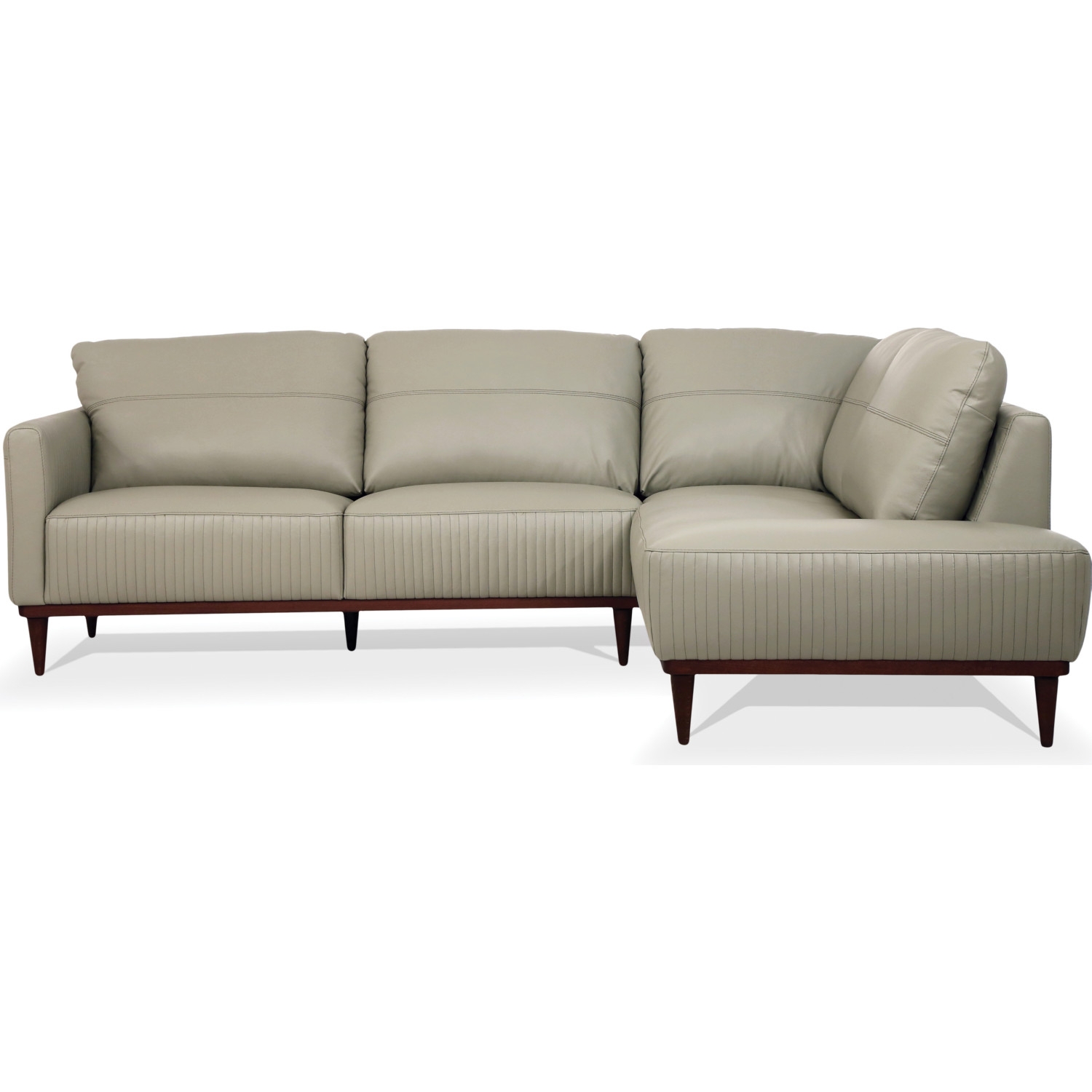 Tampa Leather L-Shaped Sectional Sofa w/Right Facing Chaise