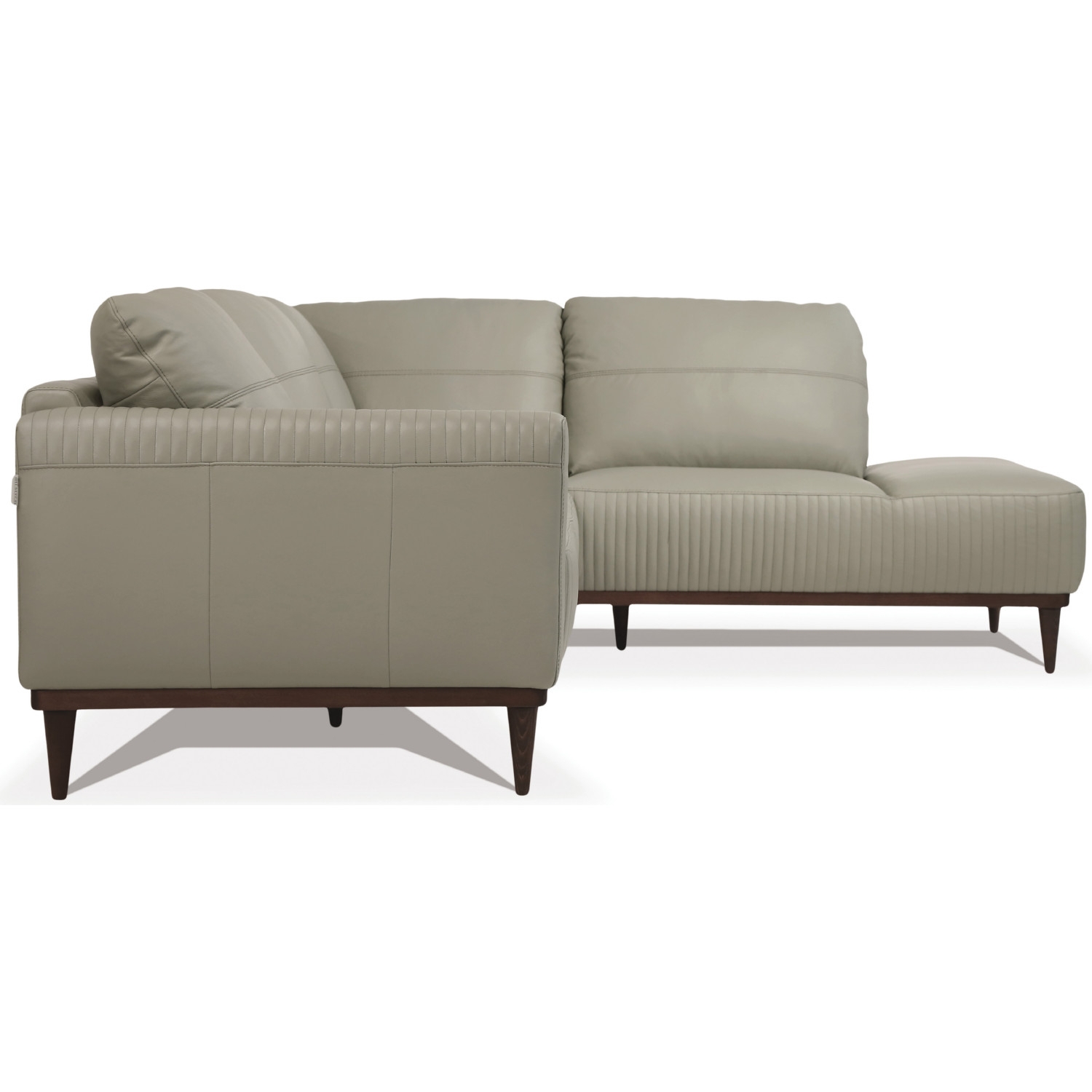 Tampa Leather L-Shaped Sectional Sofa w/Right Facing Chaise