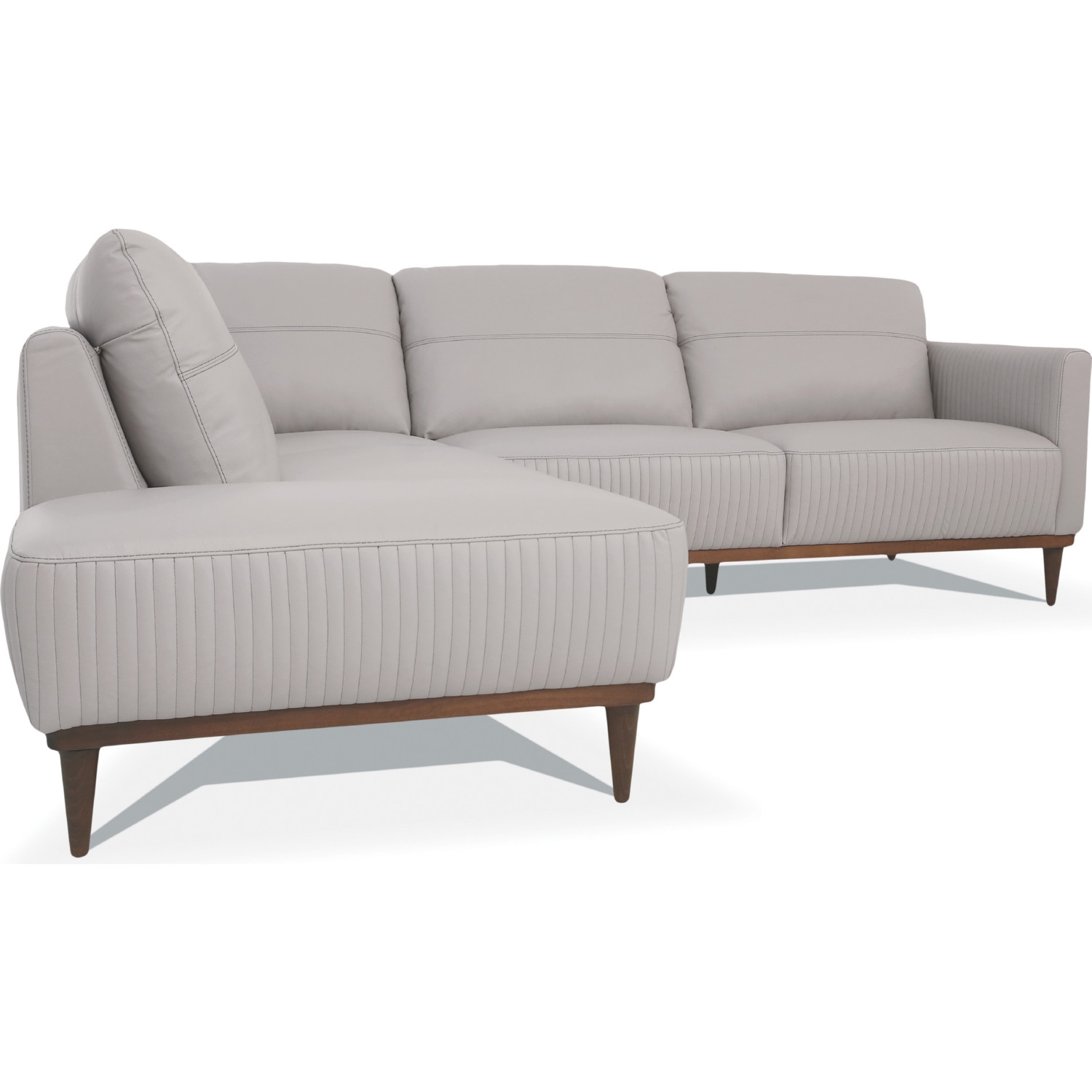 Tampa Leather L-Shaped Sectional Sofa w/Left Facing Chaise