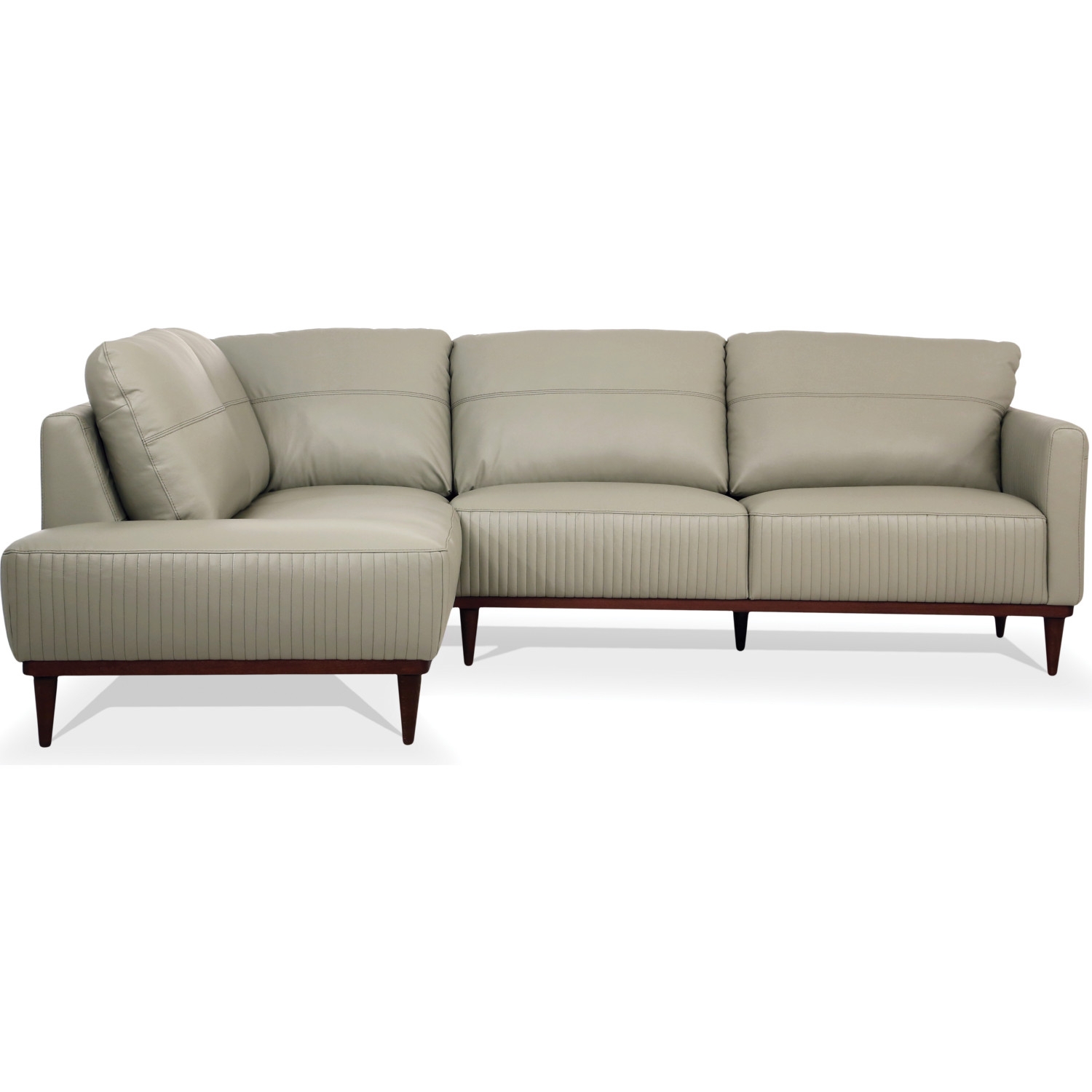 Tampa Leather L-Shaped Sectional Sofa w/Left Facing Chaise
