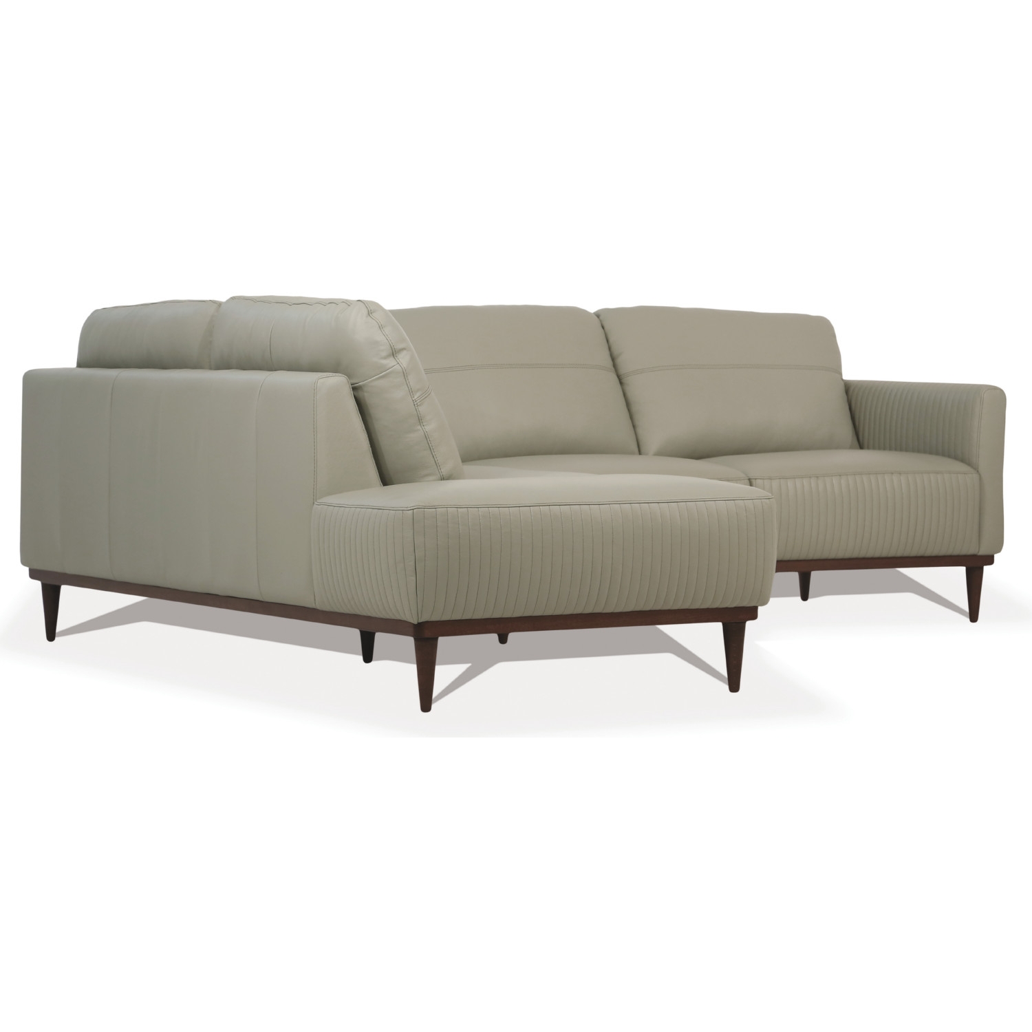 Tampa Leather L-Shaped Sectional Sofa w/Left Facing Chaise