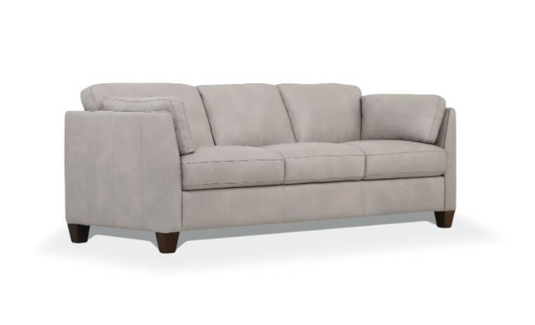 Matias Dusty White Leather Sofa