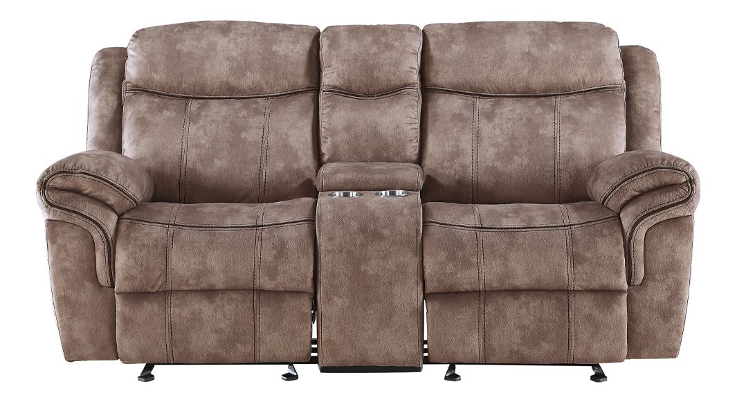 Zubaida Velvet Living Room Set w/USB Dock & Console