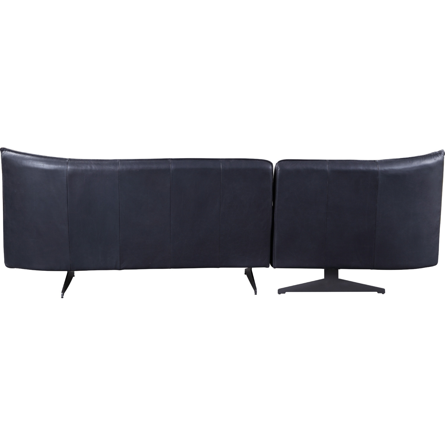 Maeko Top Grain Leather L-Shaped Sectional Sofa