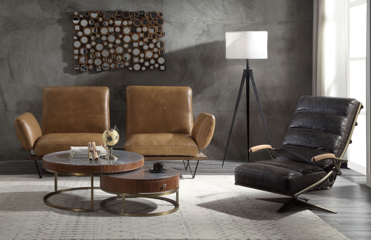Narech Sofa De Cuero Moderno Y Minimalista Color