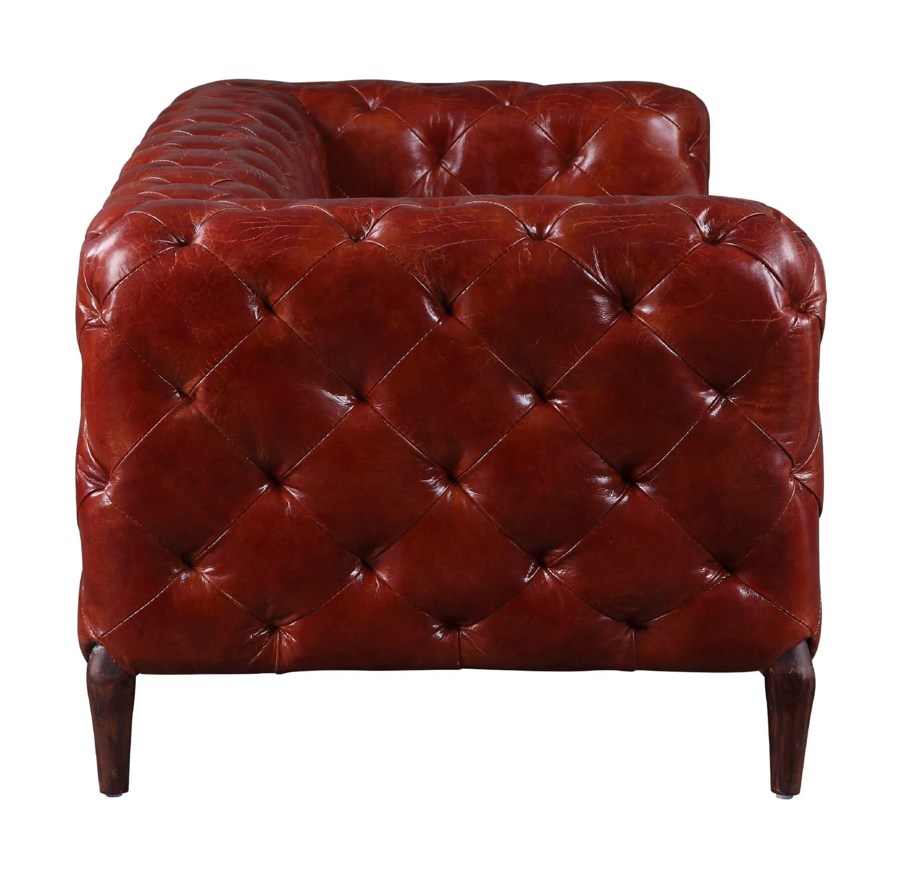 Orsin Top Grain Leather Tufted Sofa