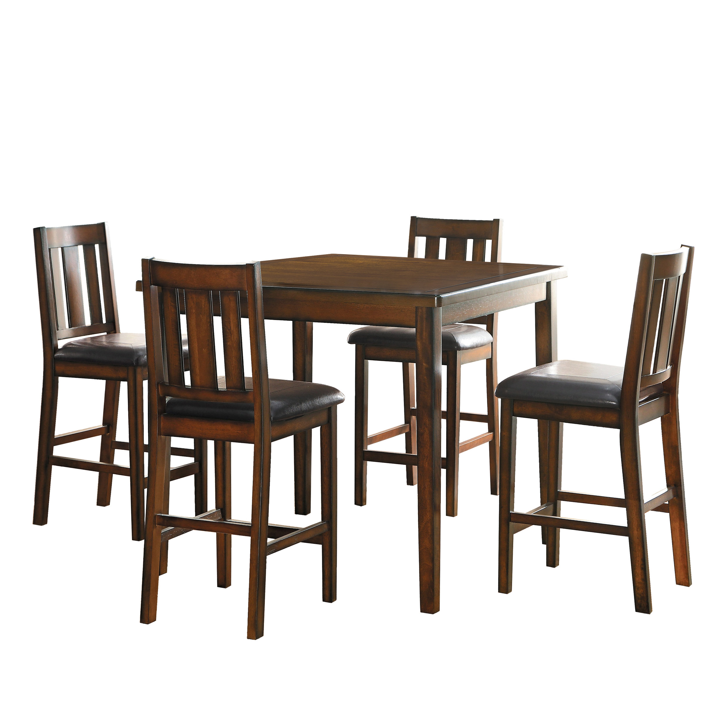 Delmar Wood 5-Piece Pack Counter Height Set