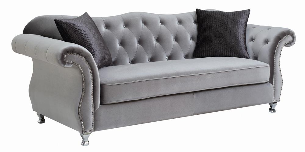 Frostine Button Tufted Velvet Living Room Set