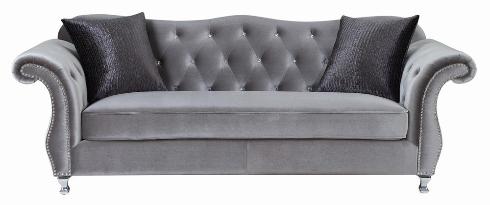Frostine Button Tufted Velvet Living Room Set