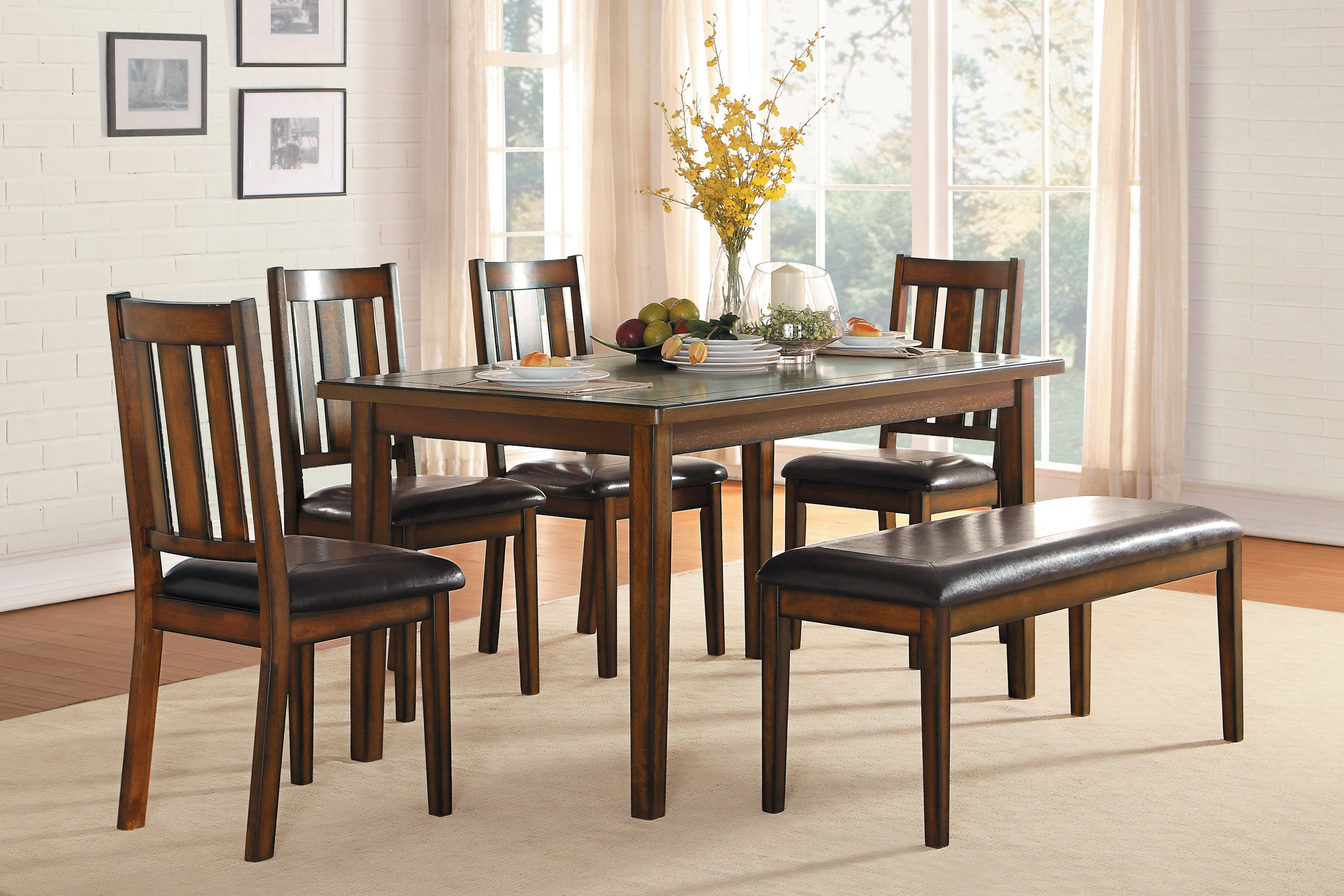 Delmar Wood 6-Piece Pack Dinette Set