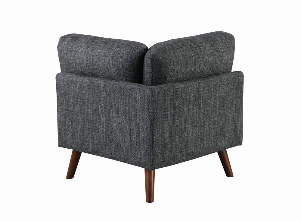 Churchill Tufted Cushion Back Fabric Corner Chair