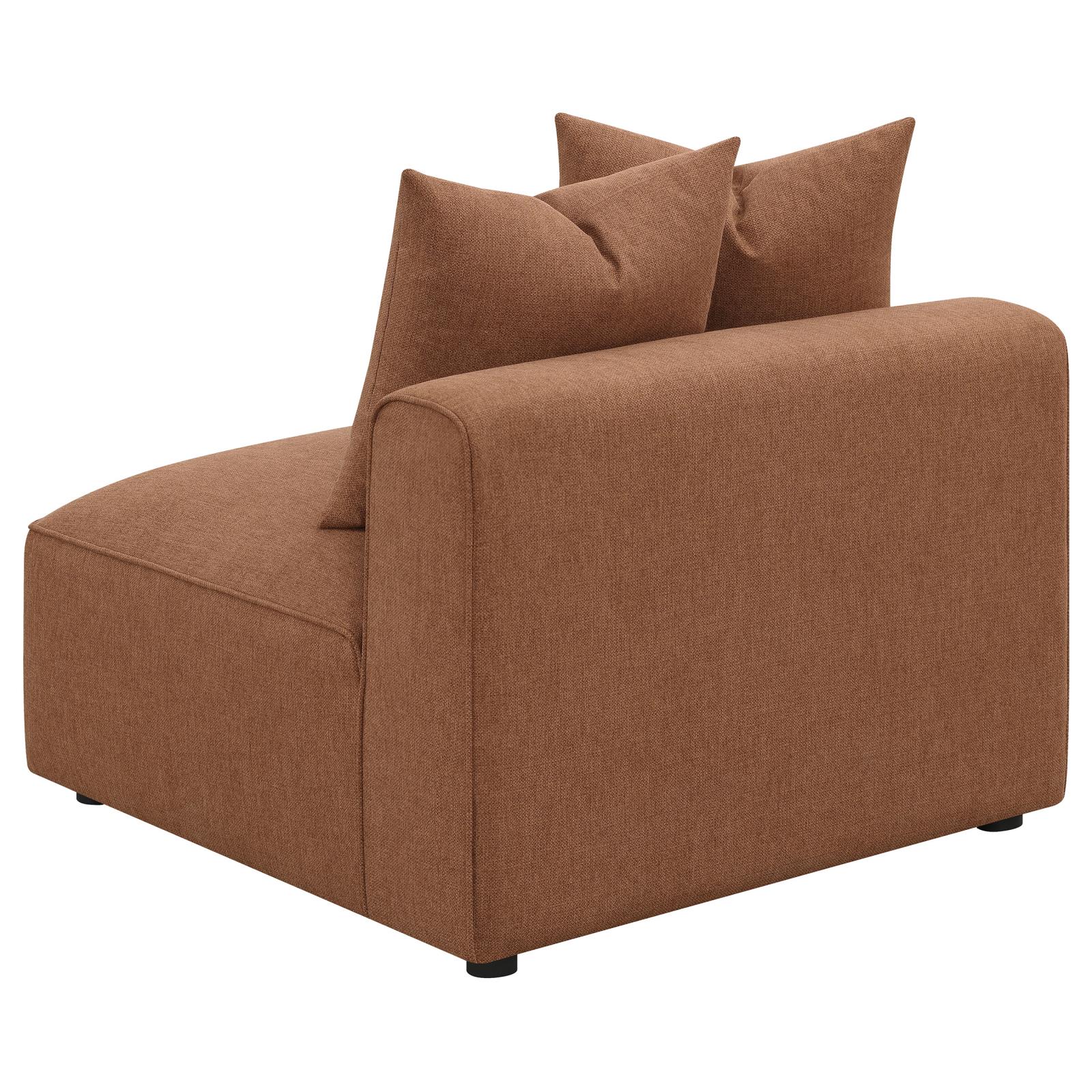 Jennifer Polyester Fabric Modular L-Shape Sectional Sofa w/Chaise, Composition 1