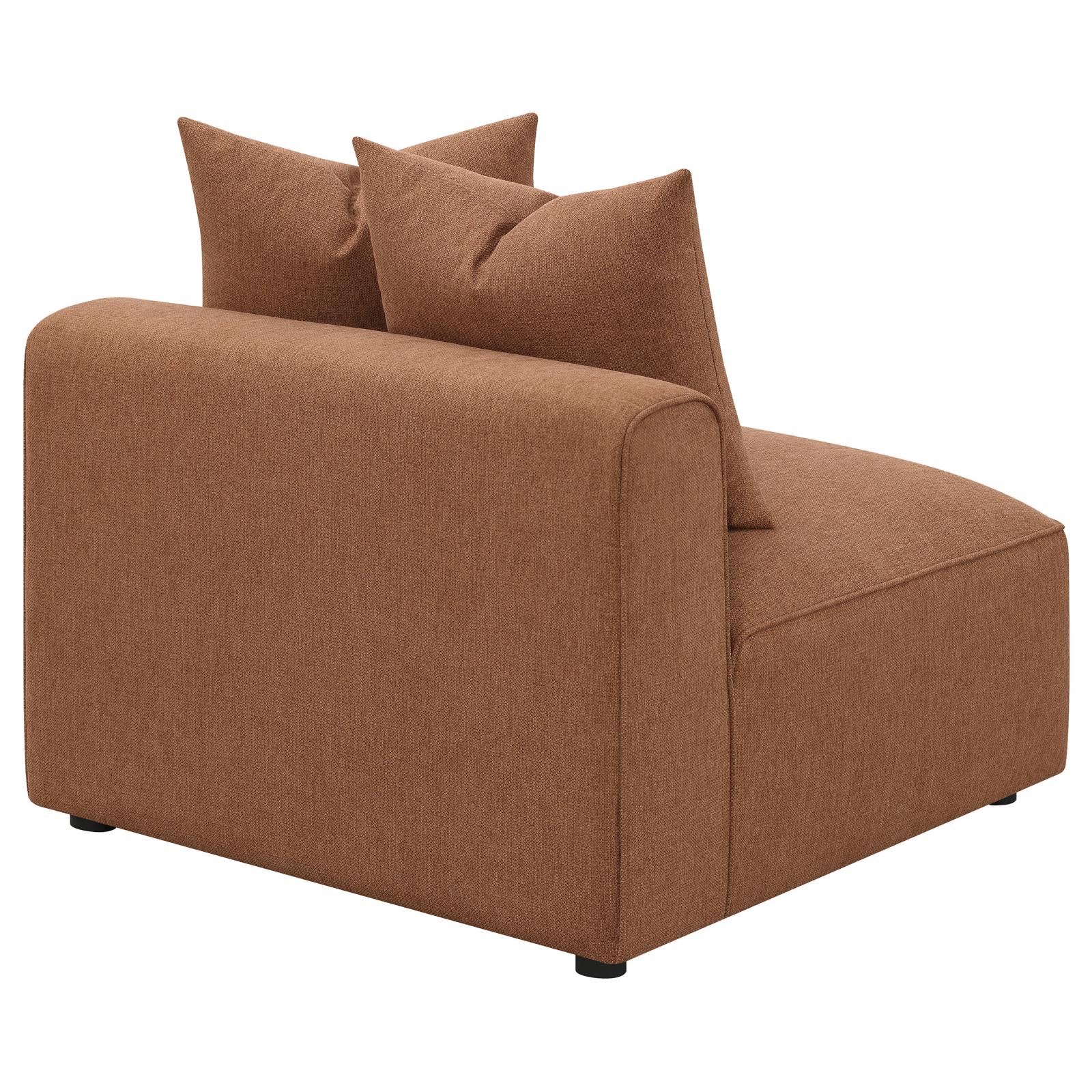 Jennifer Polyester Fabric Modular L-Shape Sectional Sofa w/Chaise, Composition 1