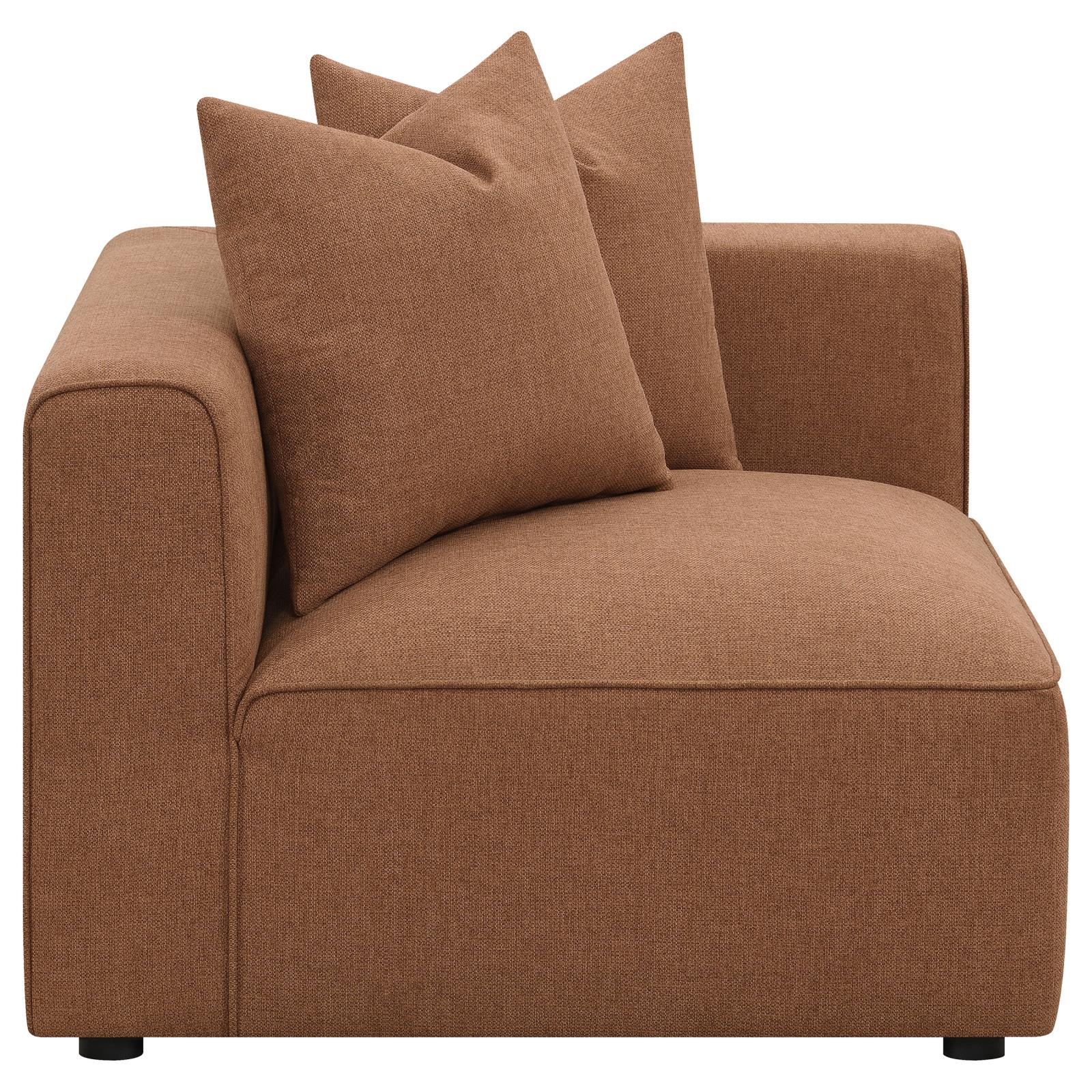 Jennifer Polyester Fabric Modular L-Shape Sectional Sofa w/Chaise, Composition 1