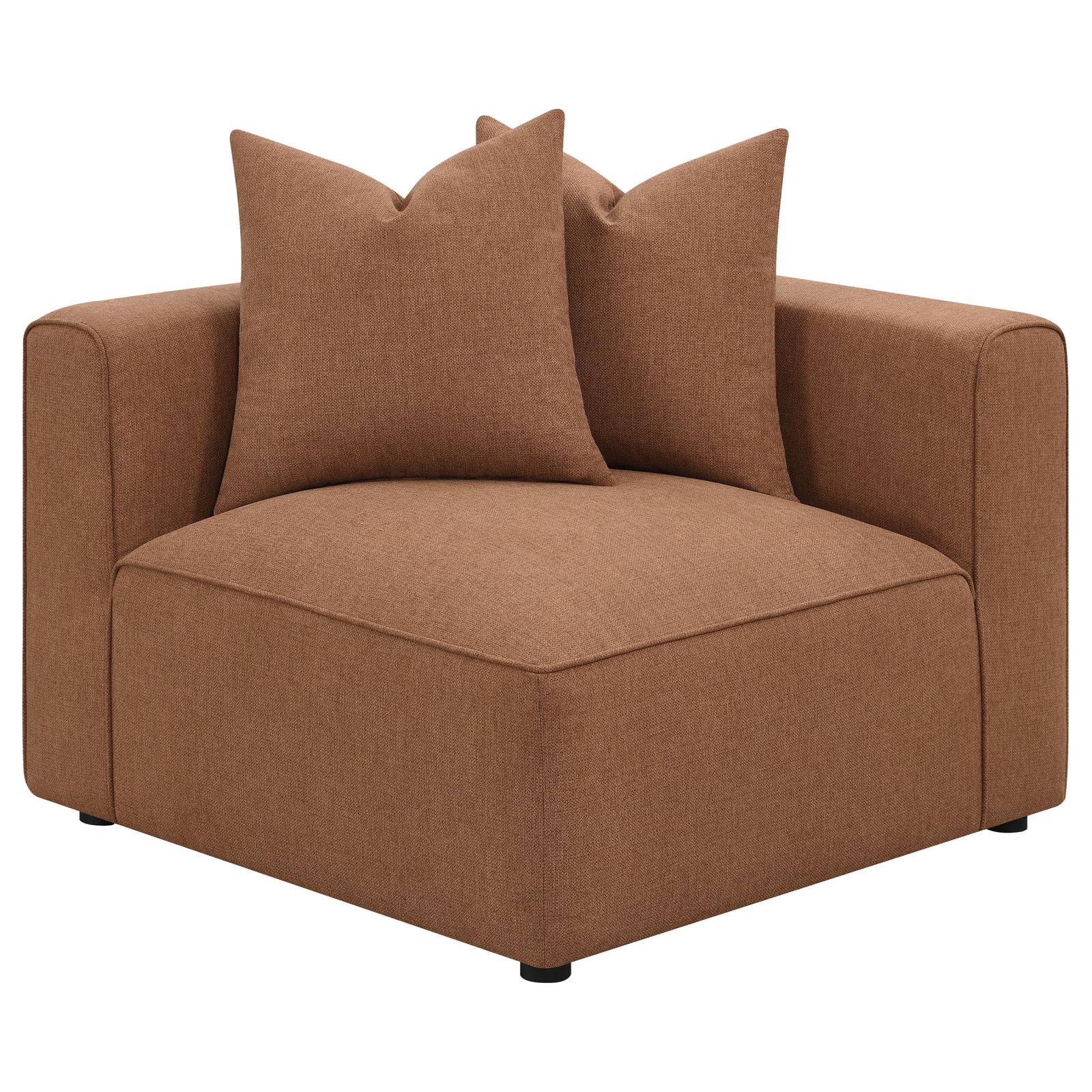Jennifer Polyester Fabric Modular L-Shape Sectional Sofa w/Chaise, Composition 1