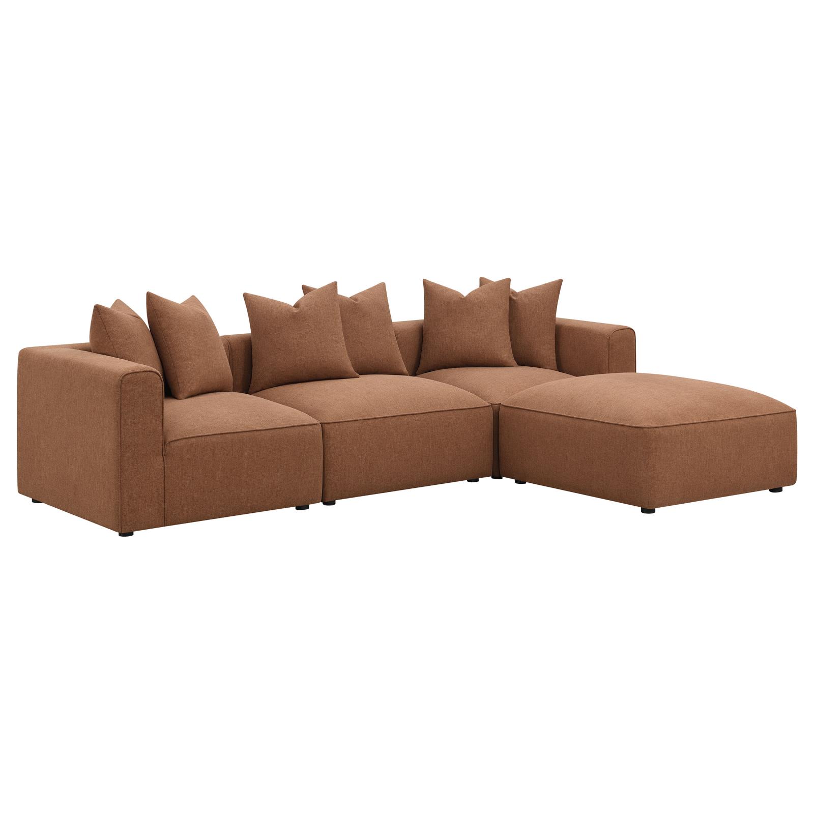 Jennifer Square Fabric Ottoman