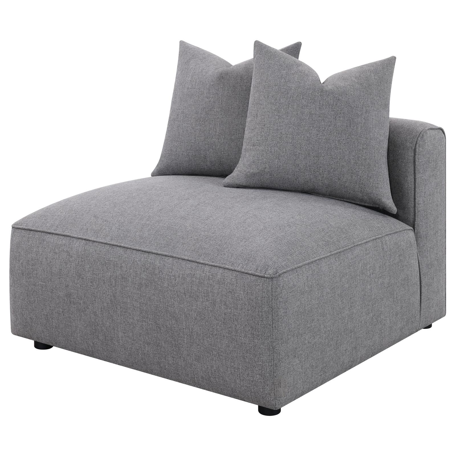 Jennifer Polyester Fabric Modular L-Shape Sectional Sofa w/Chaise, Composition 1