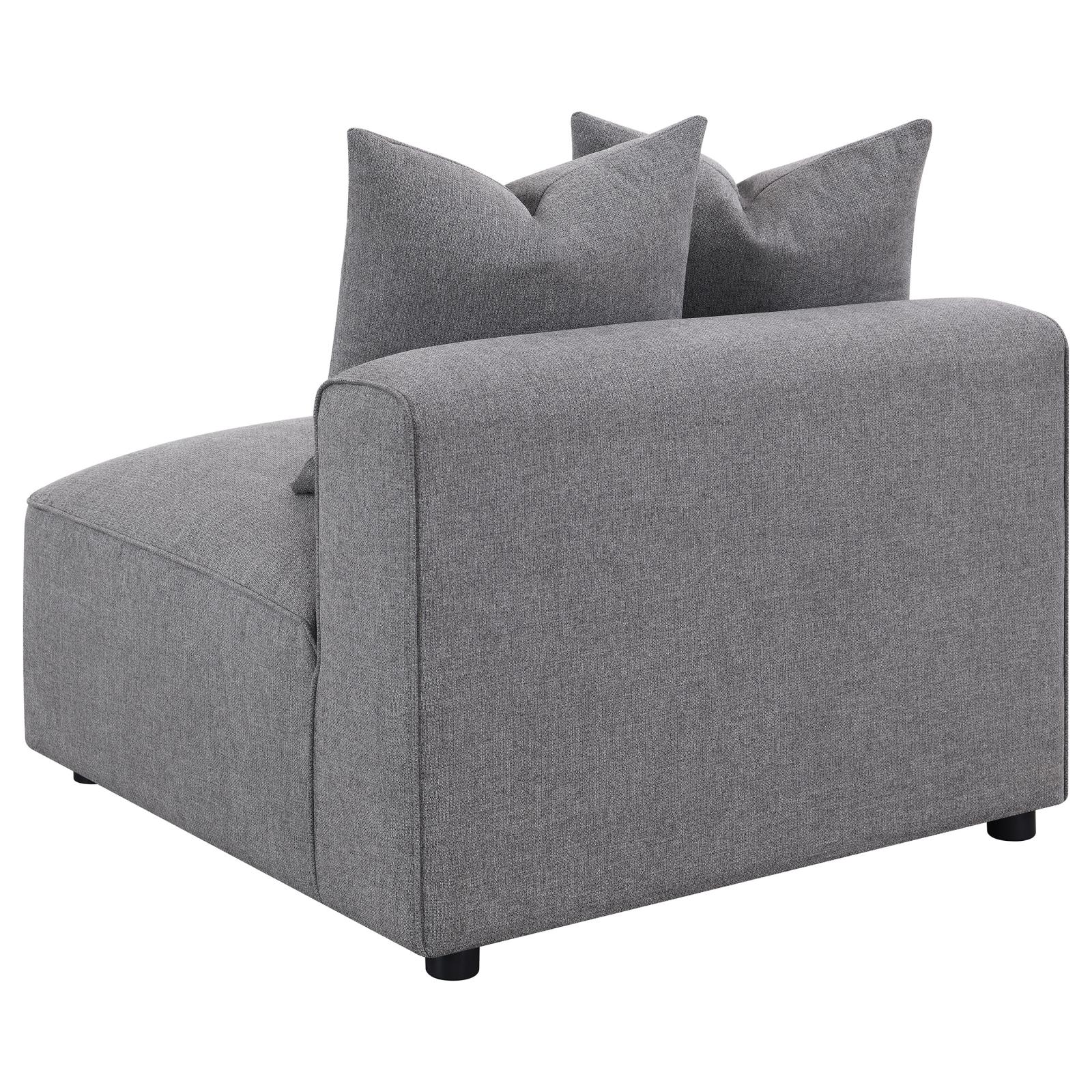 Jennifer Tight Seat Fabric Armless Chair