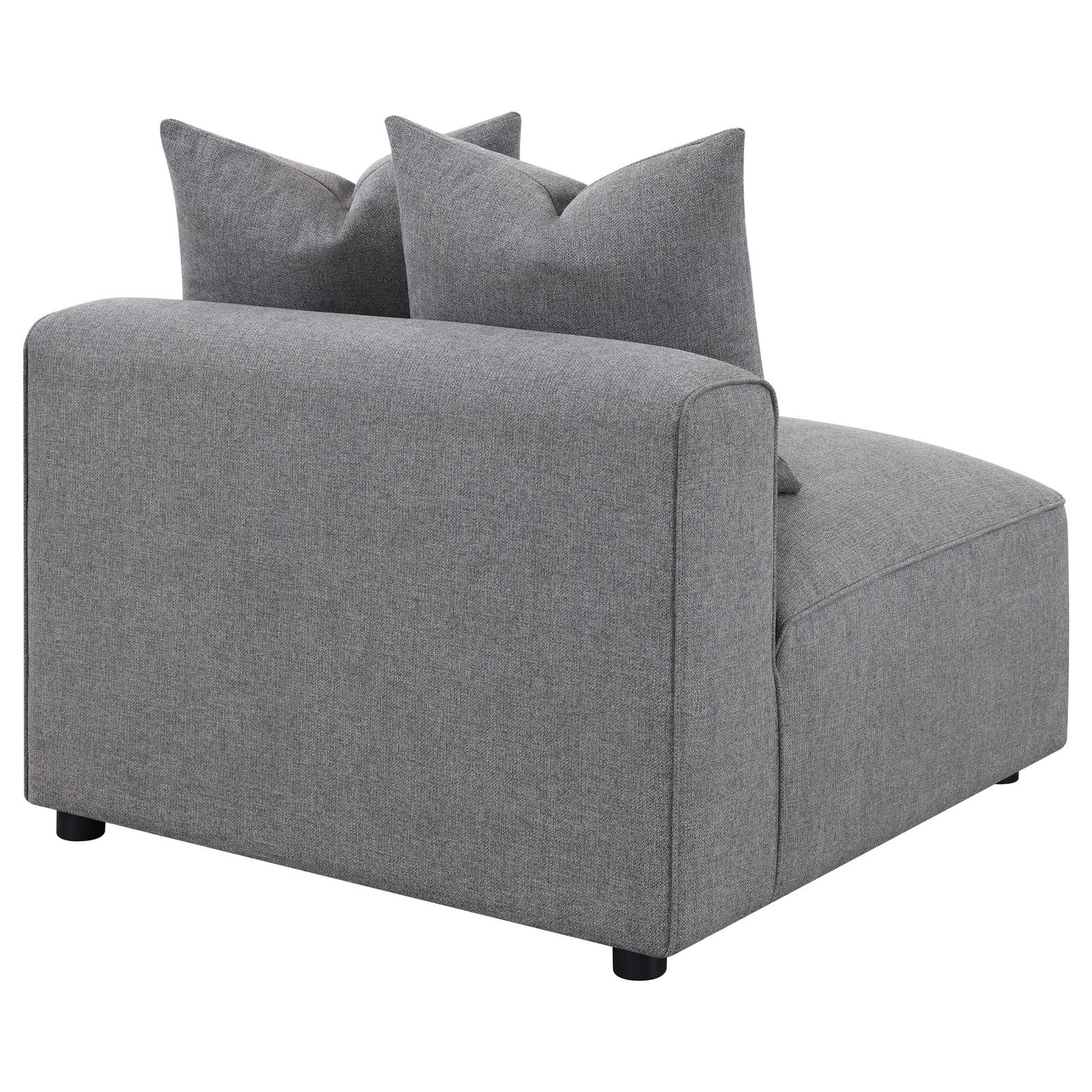Jennifer Polyester Fabric Modular L-Shape Sectional Sofa w/Chaise, Composition 1