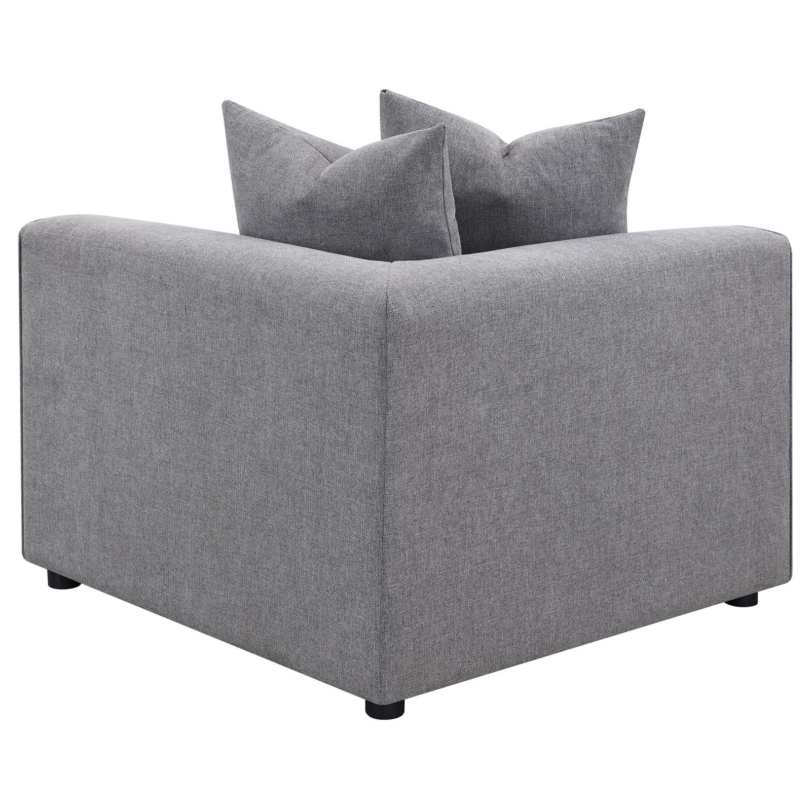 Jennifer Polyester Fabric Modular L-Shape Sectional Sofa w/Chaise, Composition 1