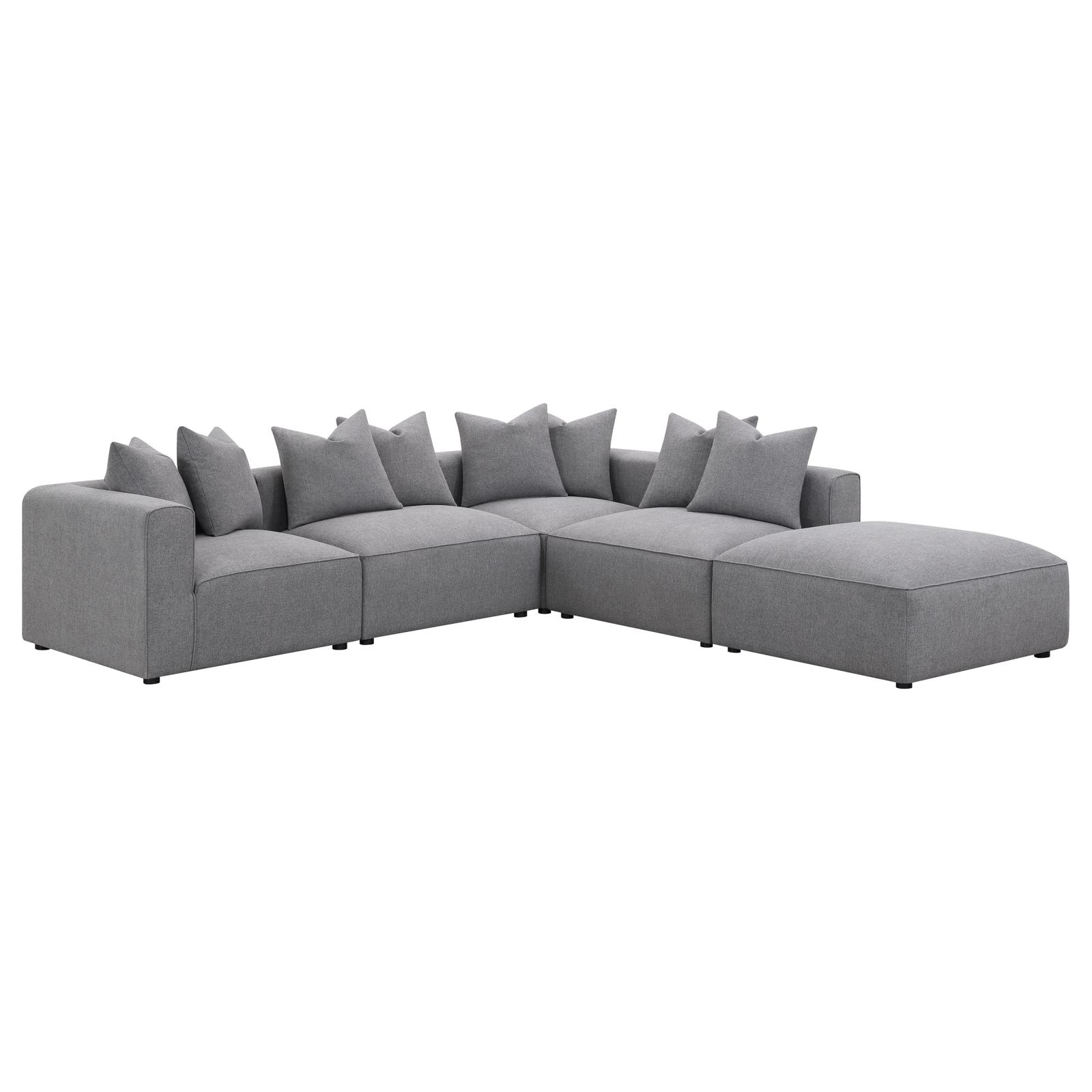 Jennifer Square Fabric Ottoman