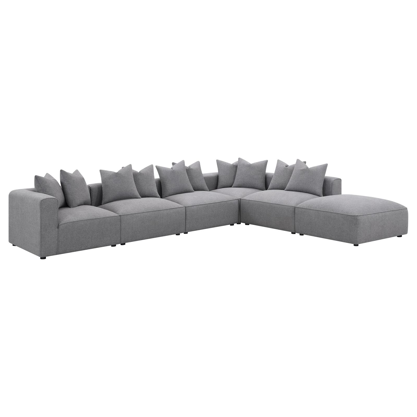 Jennifer Square Fabric Ottoman