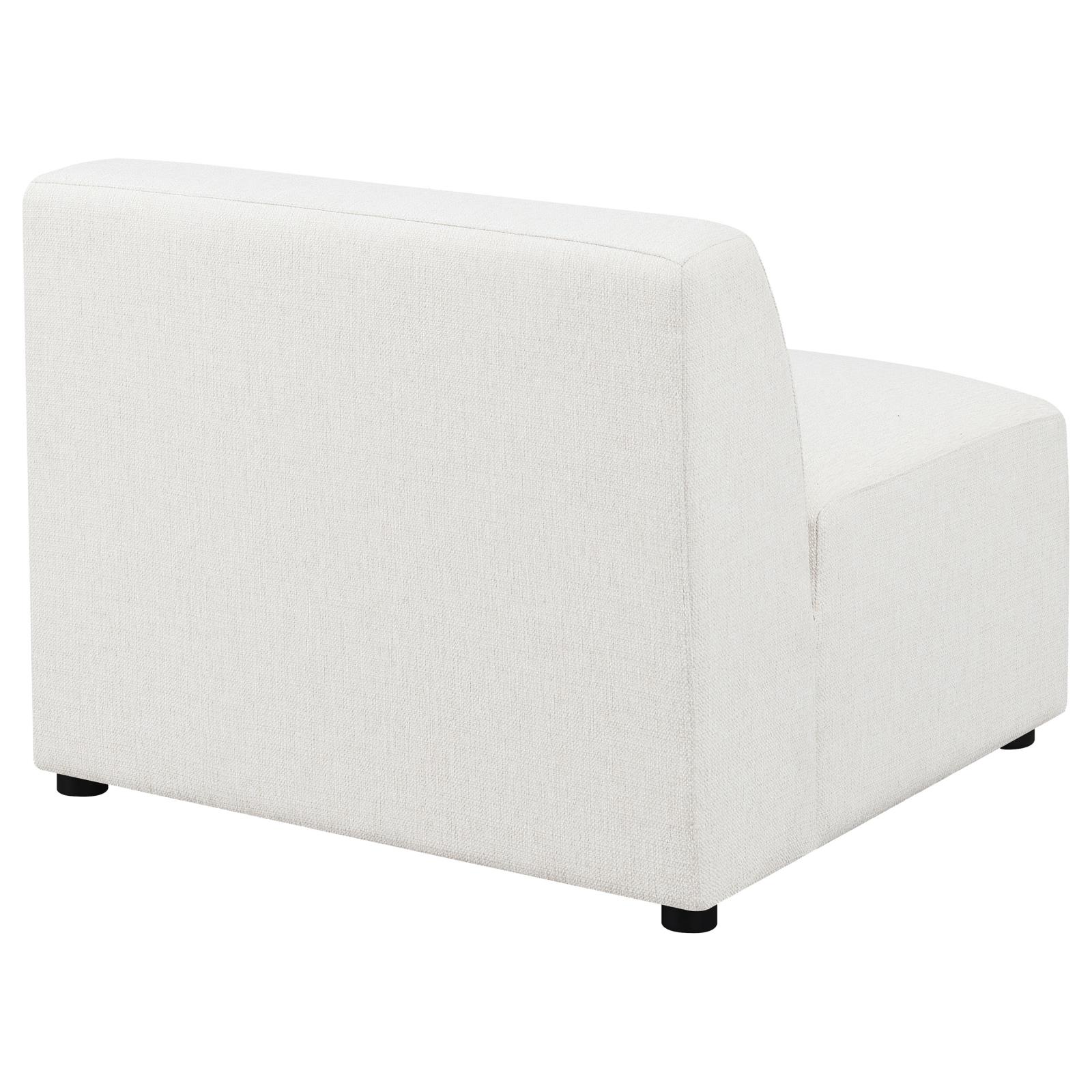 Freddie Fabric Tight Back Armless Chair Pearl