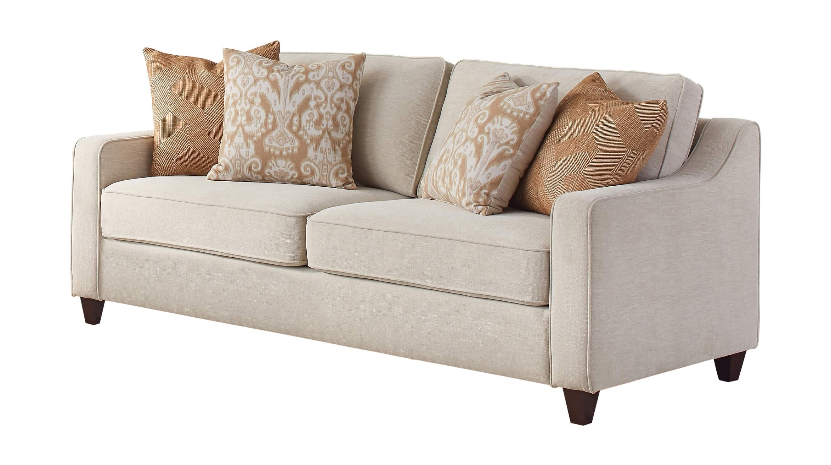 Christine Chenille Fabric Cushion Back Sofa