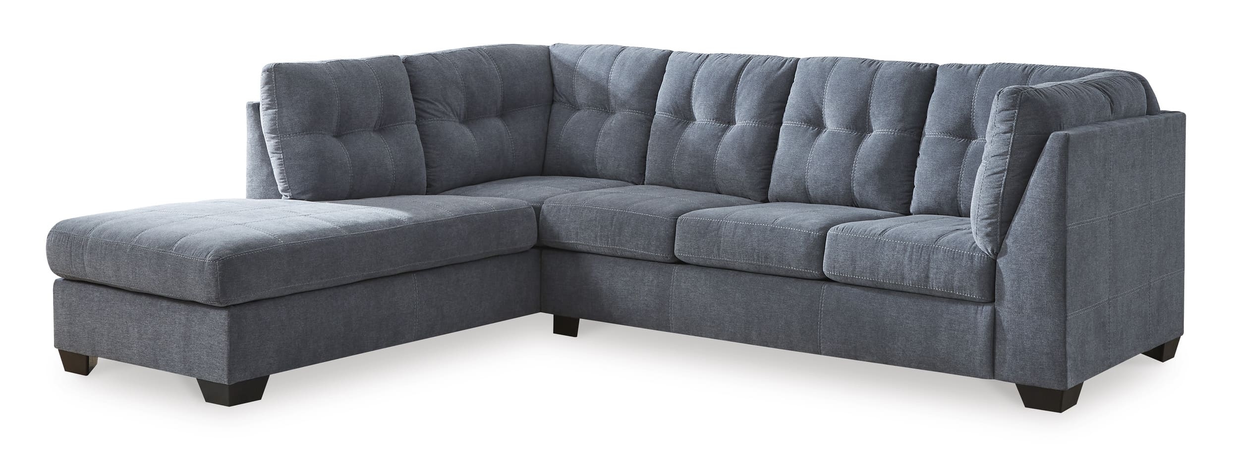 Marleton 2-Piece Polyester L-Shaped Sectional Sleeper w/Left Arm Chaise Facing