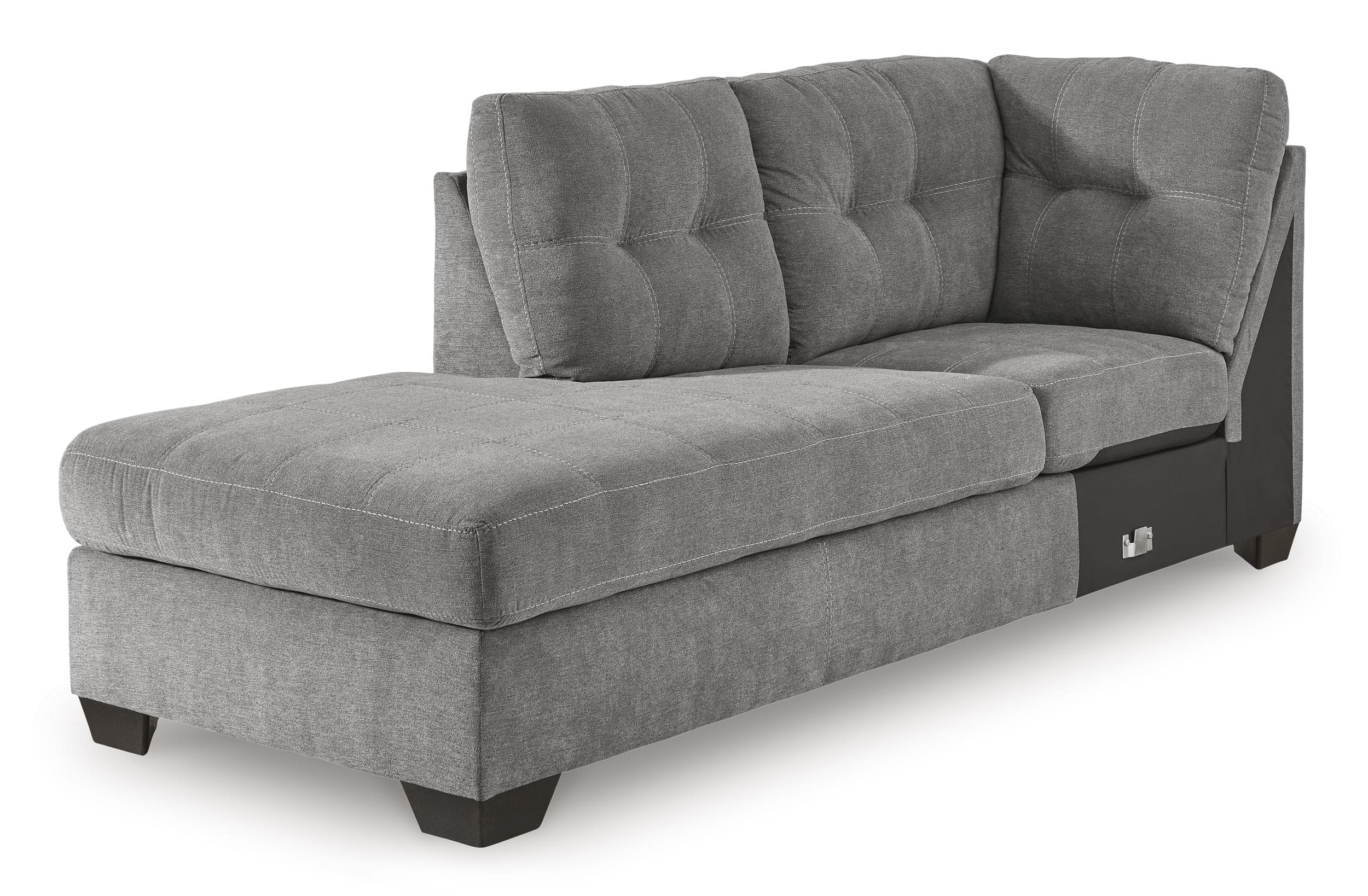 Marleton 2-Piece Polyester L-Shaped Sectional Sofa w/Left Arm Chaise Facing