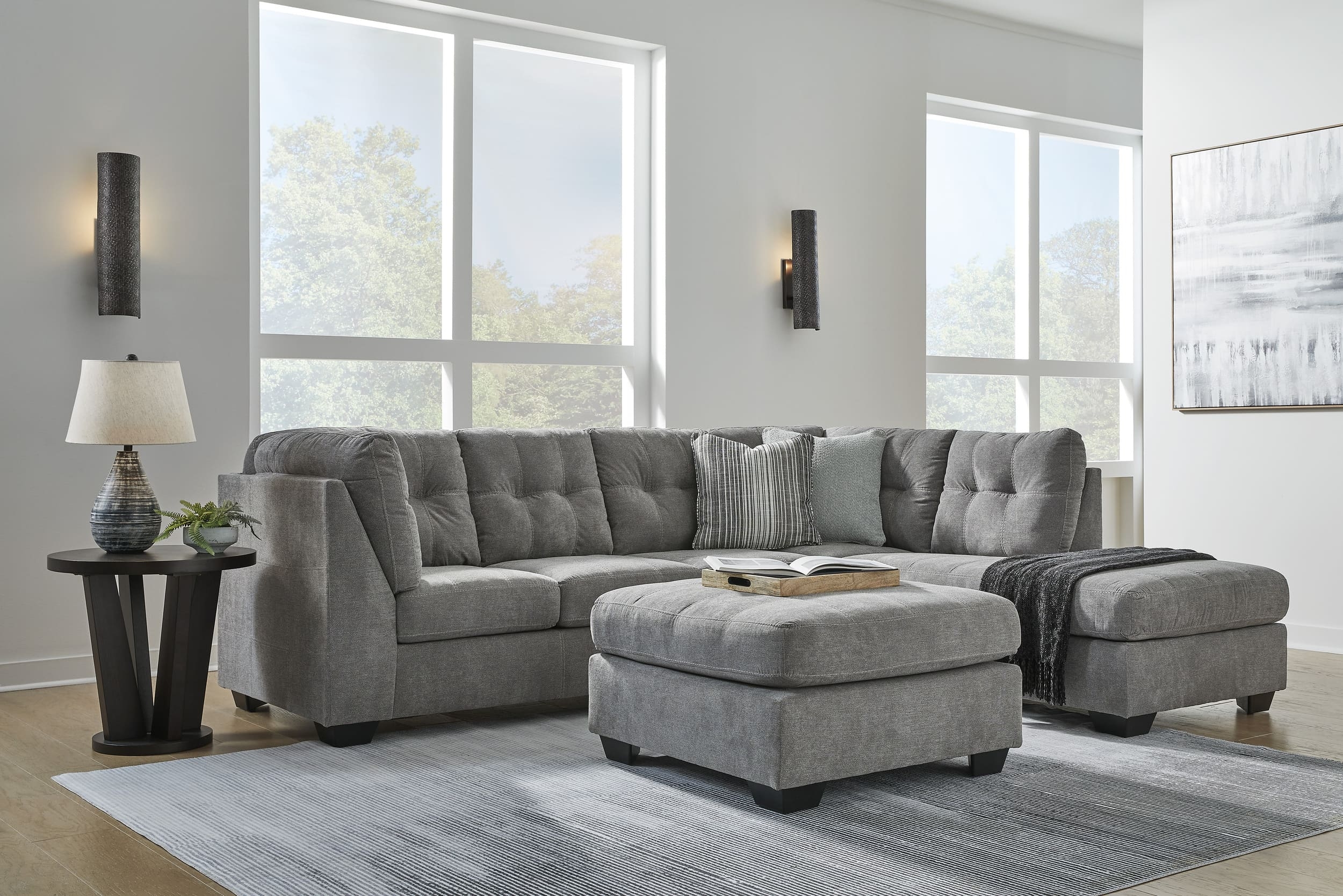 Marleton Polyester Oversized Accent Ottoman