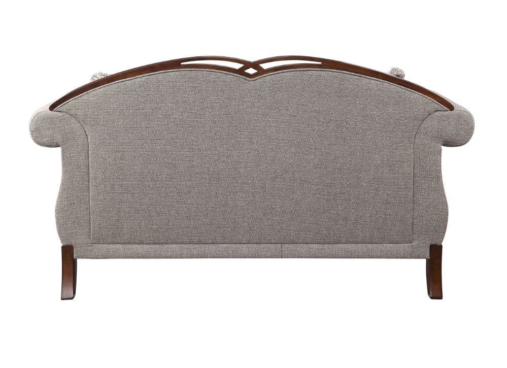Miyeon Fabric Tufted Loveseat w/Pillows