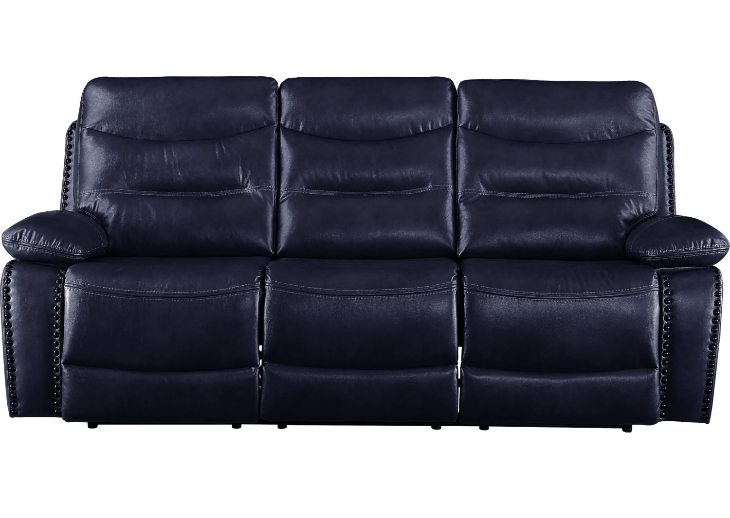 Aashi Leather-Gel Match Reclining Sofa