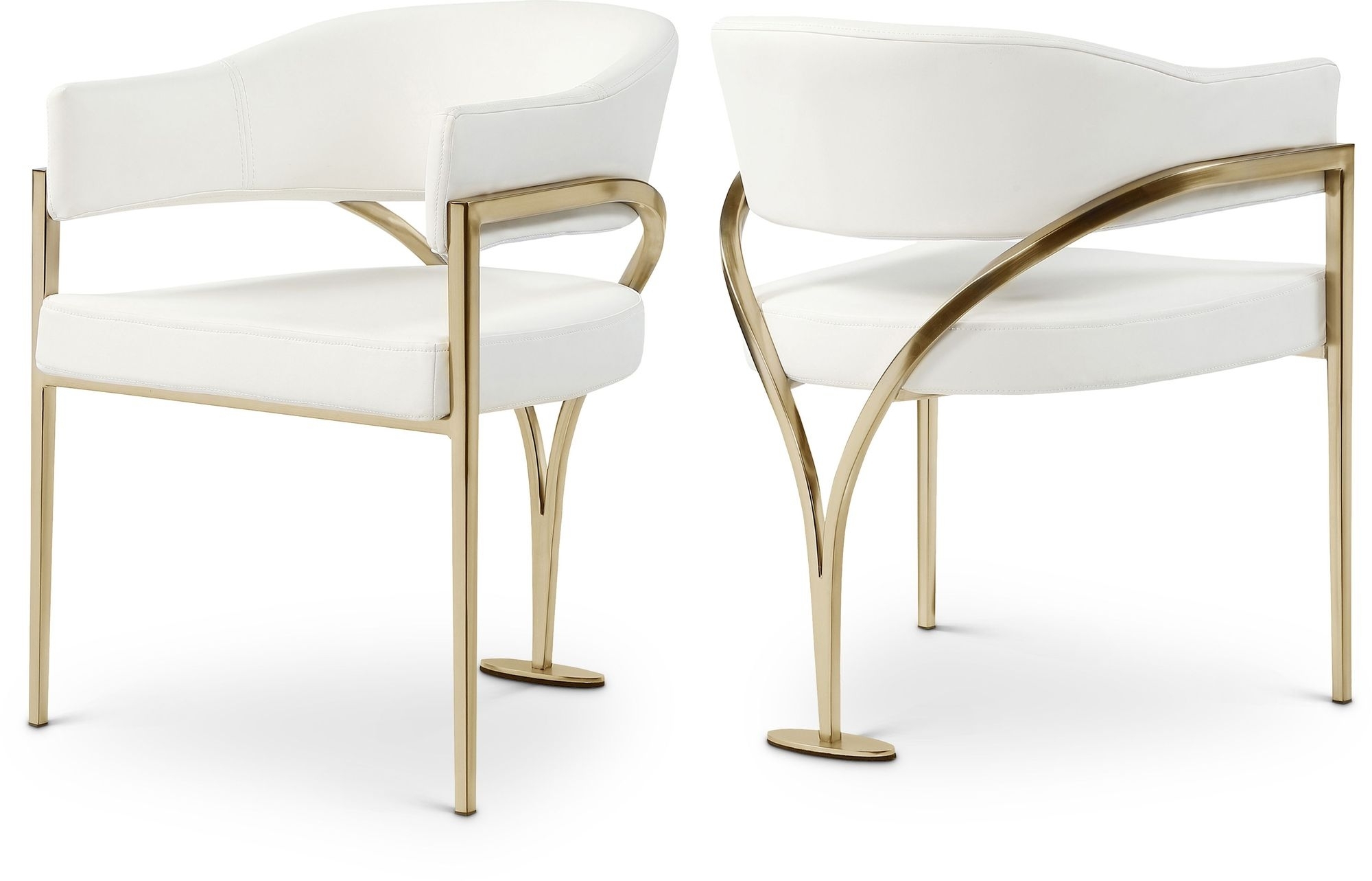 Madelyn Velvet Dining Chair with Brushed Brass Frame