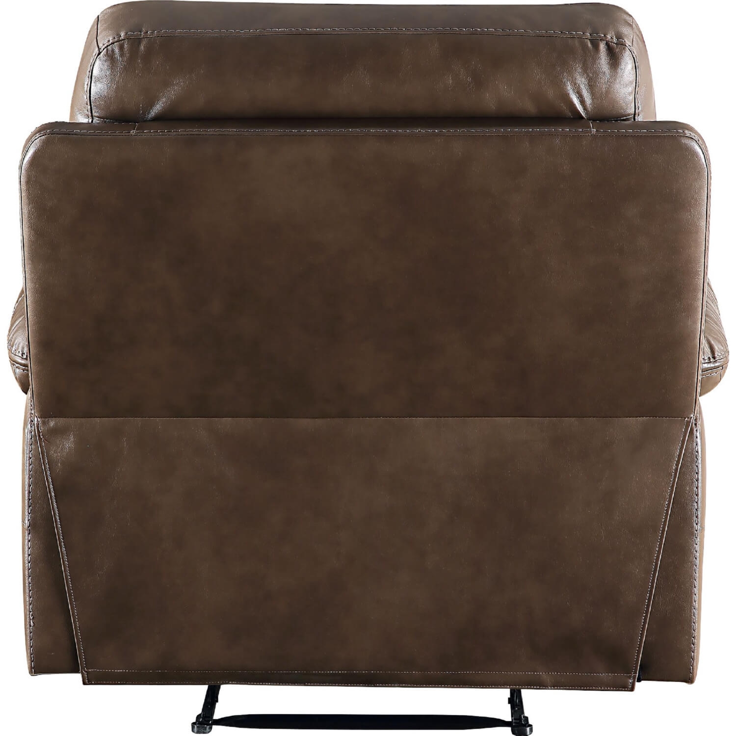Elegant Brown Leather Recliner Living Room Set for Ultimate Comfort, Smooth Motion