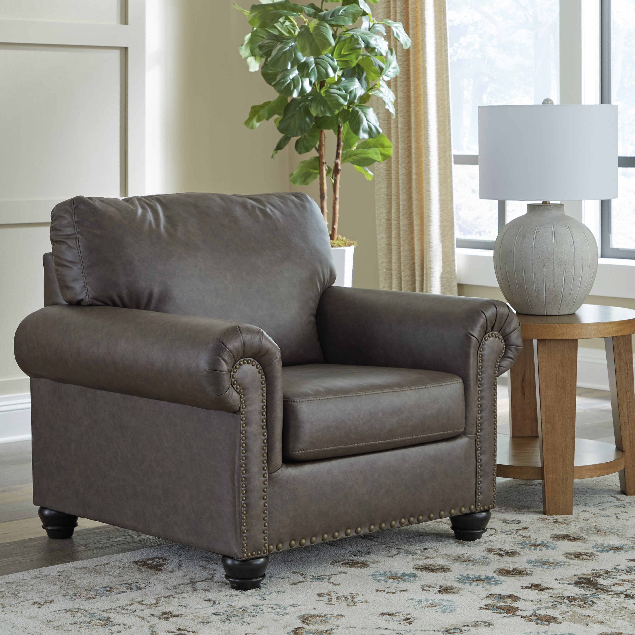 Roxmere Faux Leather Living Room Set