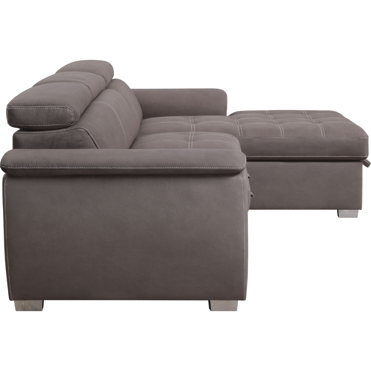 Haruko Fabric L-Shaped Storage Sleeper Sectional Sofa