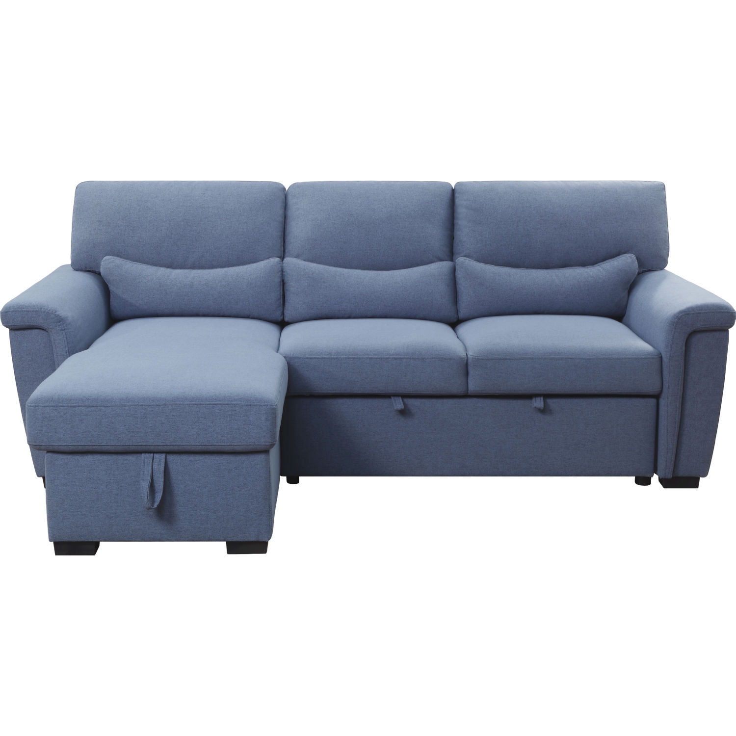 Noemi Fabric L-Shaped Storage Sleeper Sectional Sofa