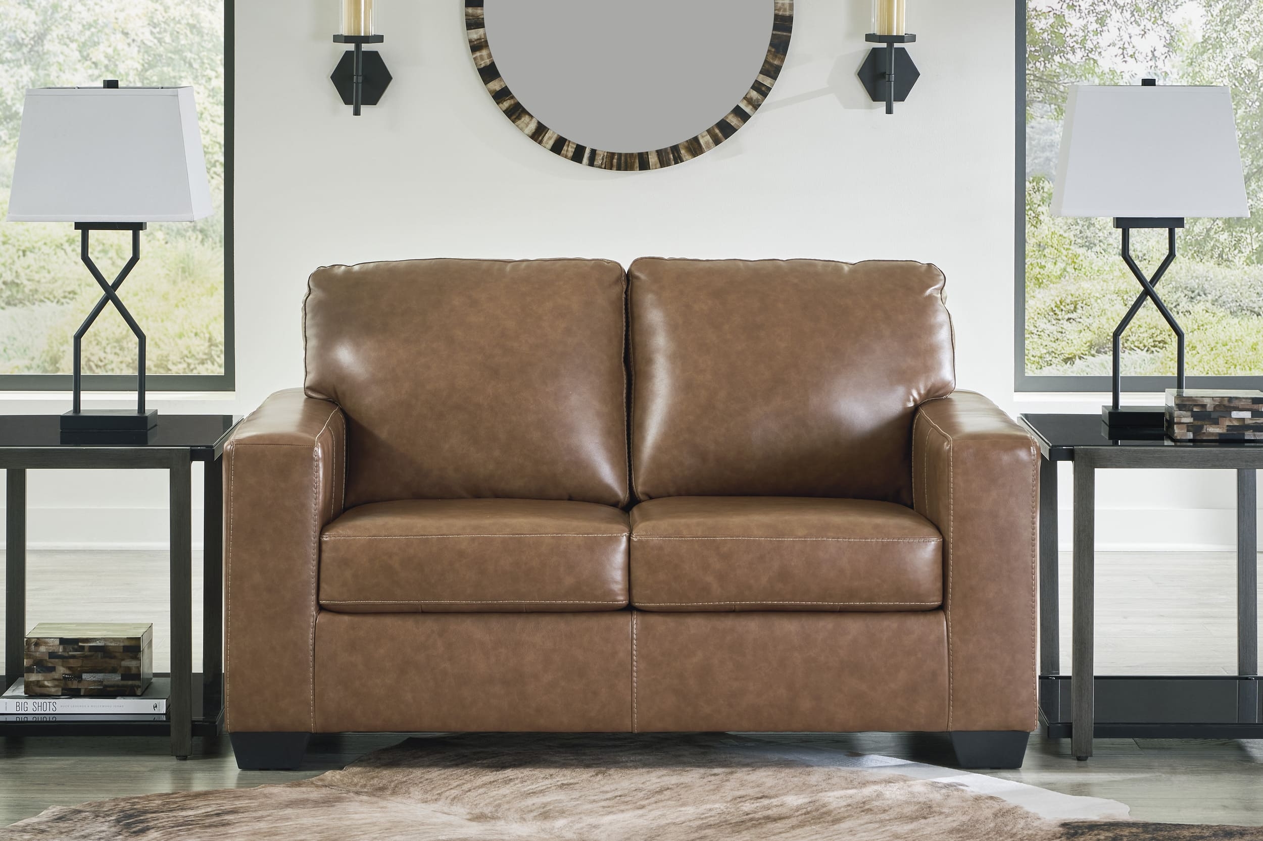 Ashley Bolsena Leather Loveseat