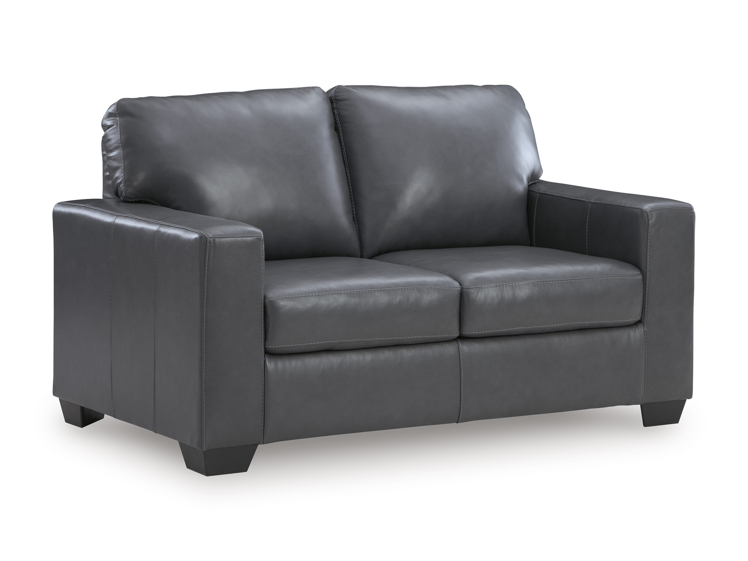 Bolsena Premium Leather Loveseat | Admiral Blue