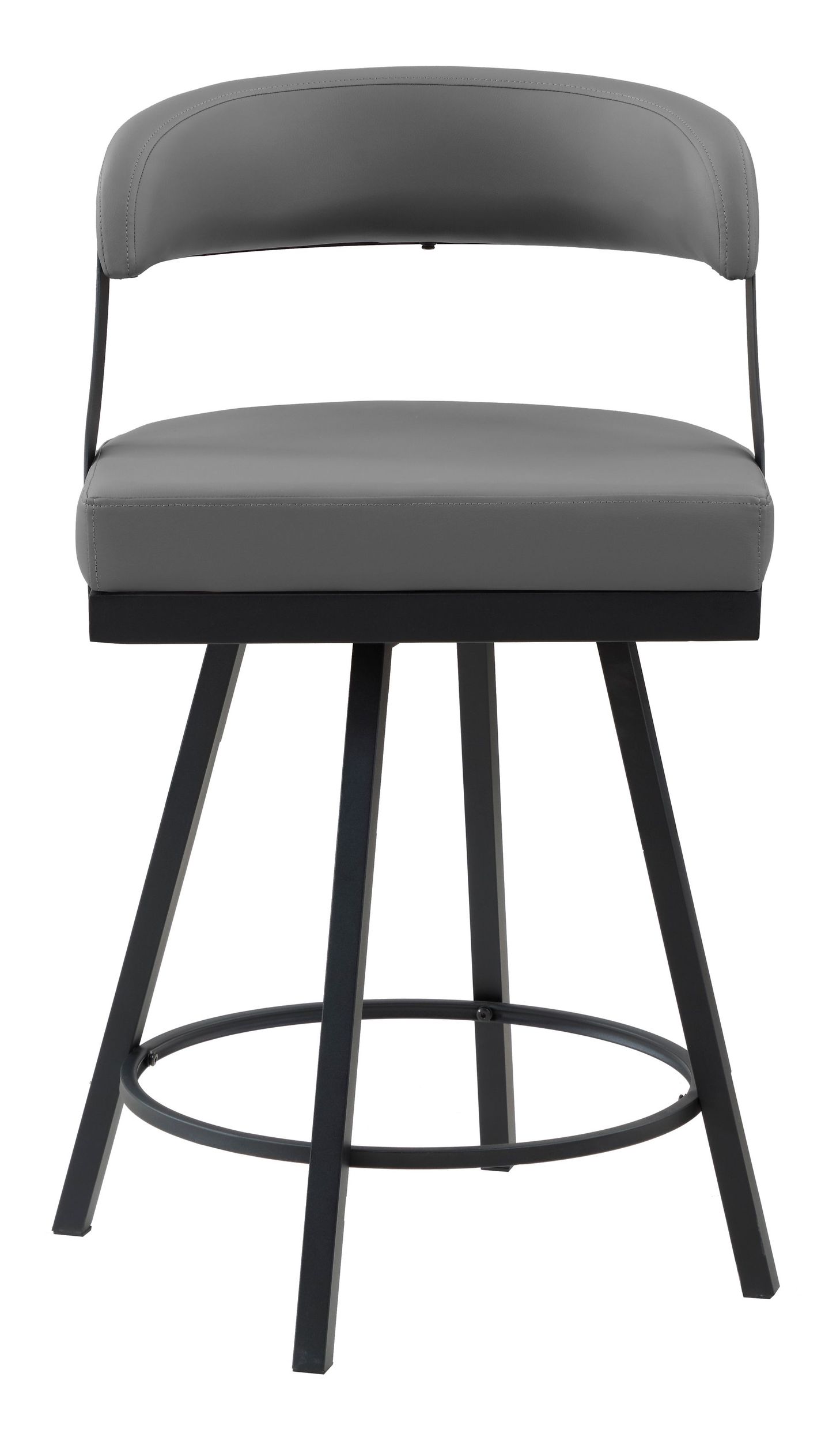 Crowley Faux Leather/Metal Swivel Counter Height Chair