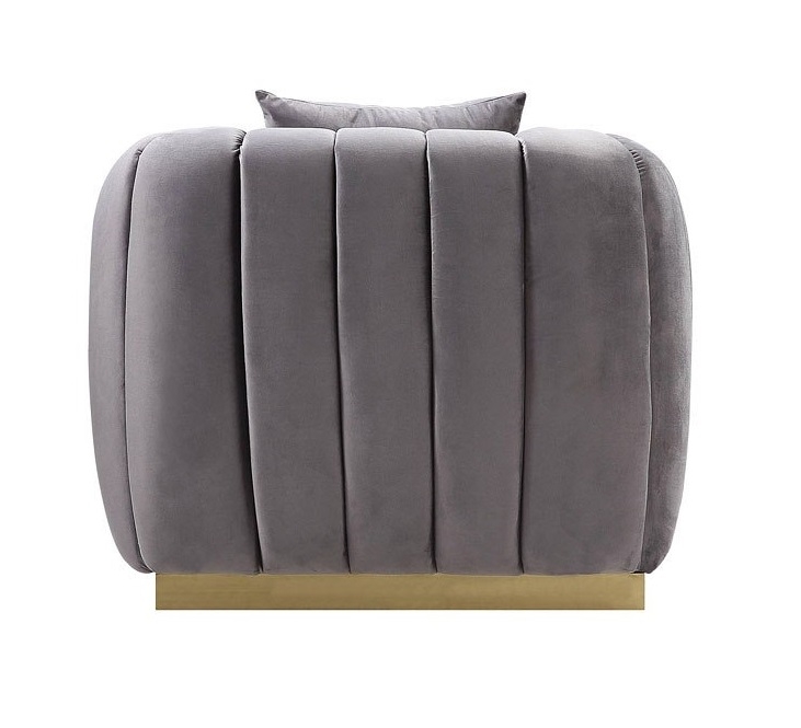 Elchanon Velvet Chair w/Pillows
