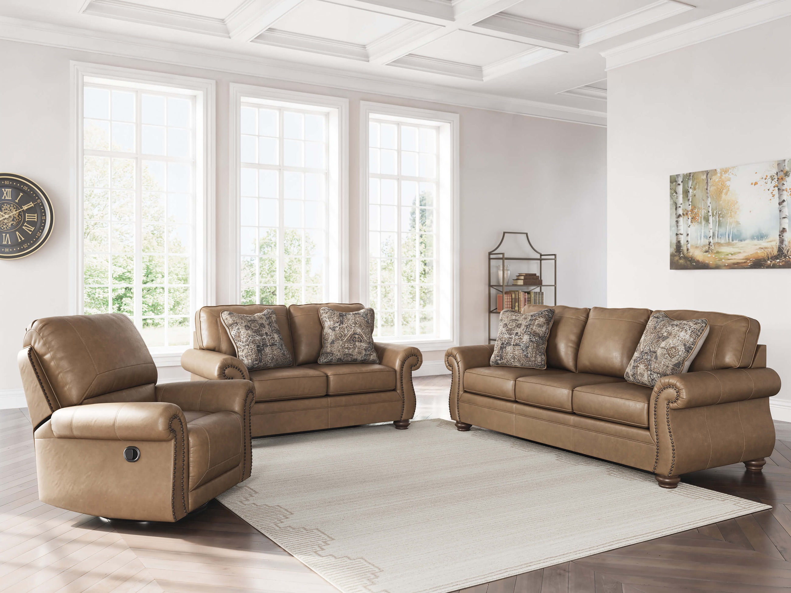 Chasemore Faux Leather Living Room Set