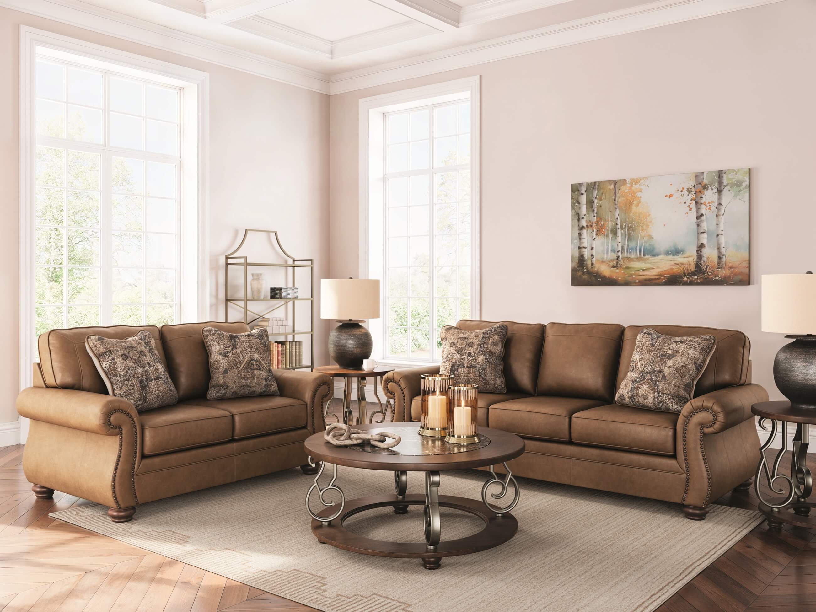Chasemore Faux Leather Living Room Set