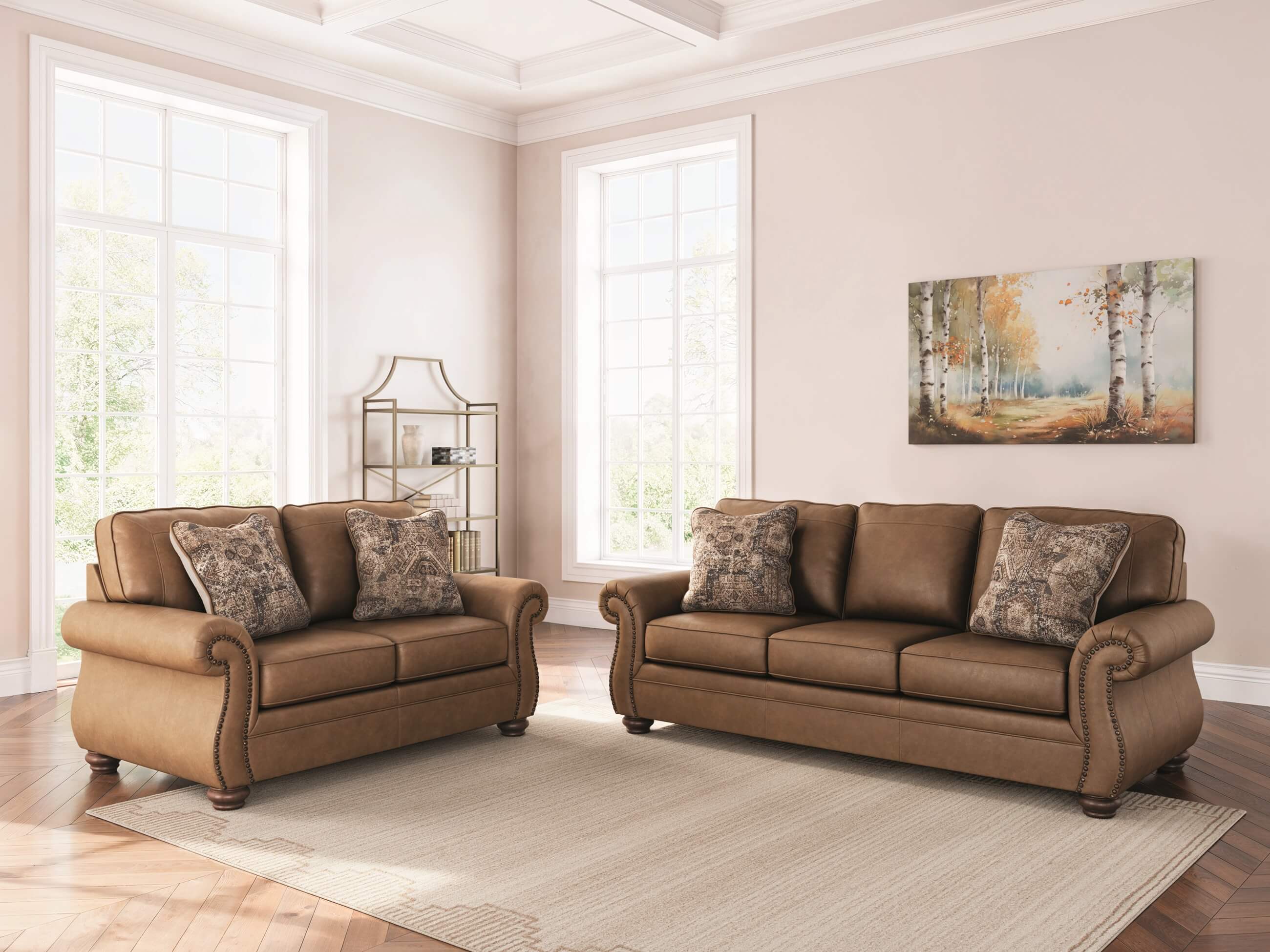 Chasemore Faux Leather Sofa