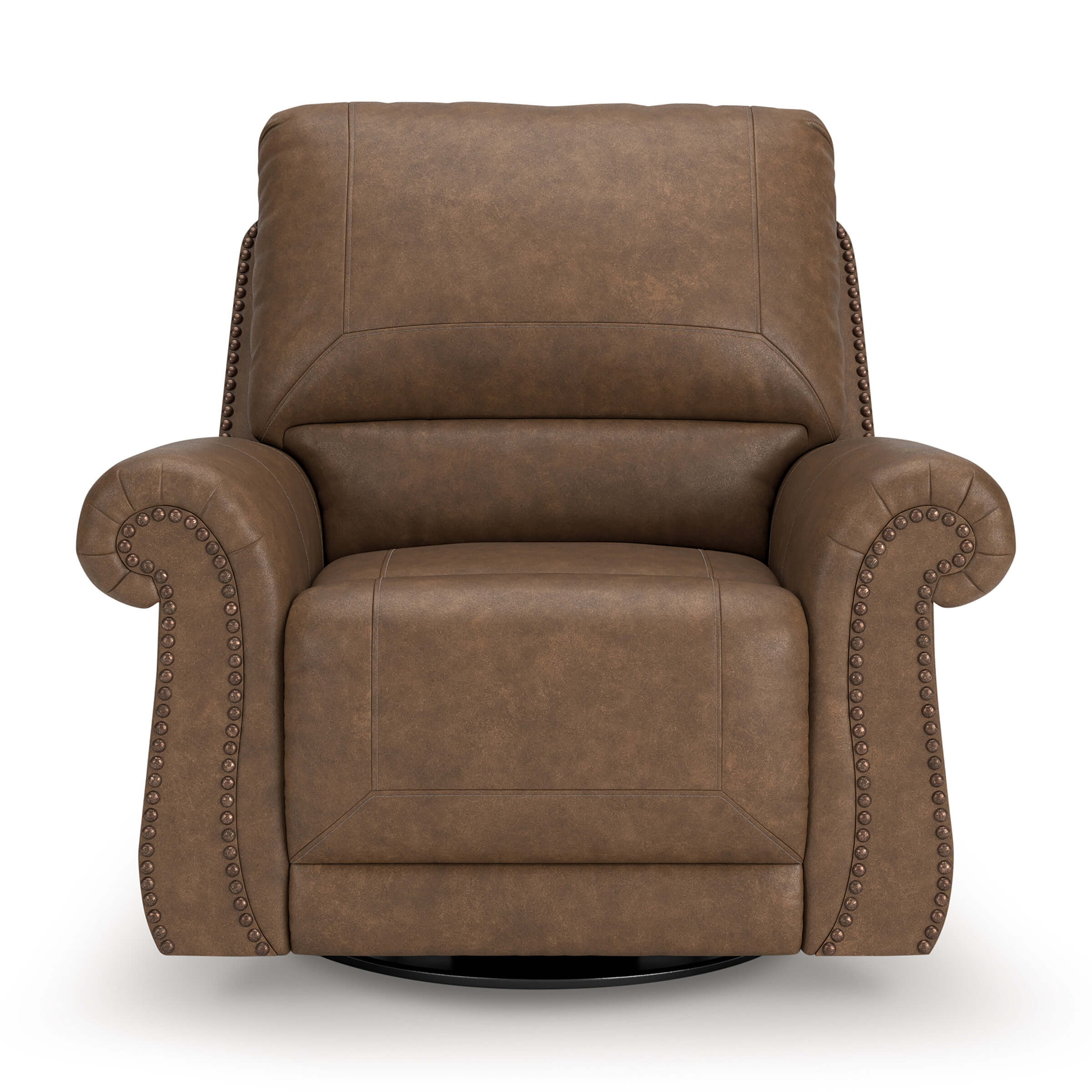 Chasemore Faux Leather Swivel Glider Recliner