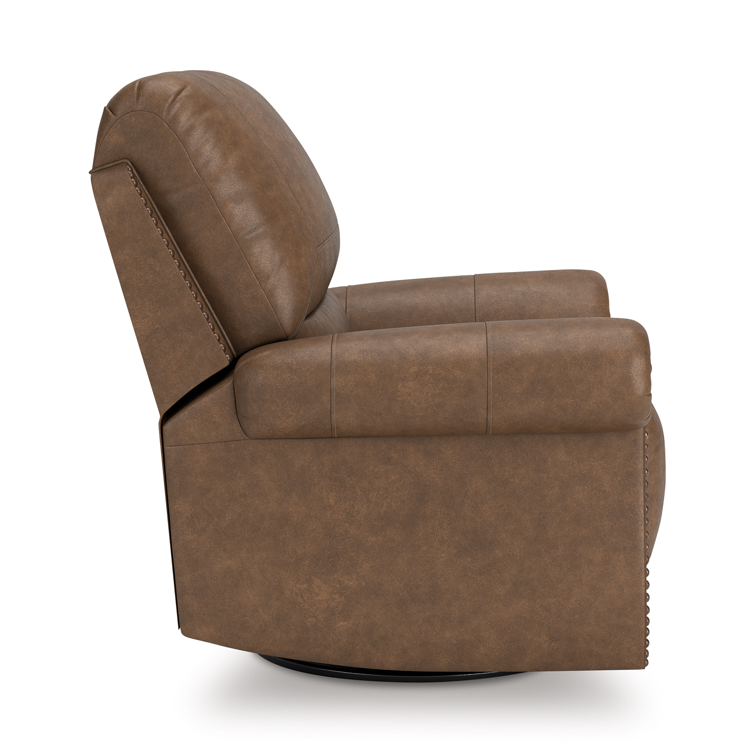 Chasemore Faux Leather Swivel Glider Recliner