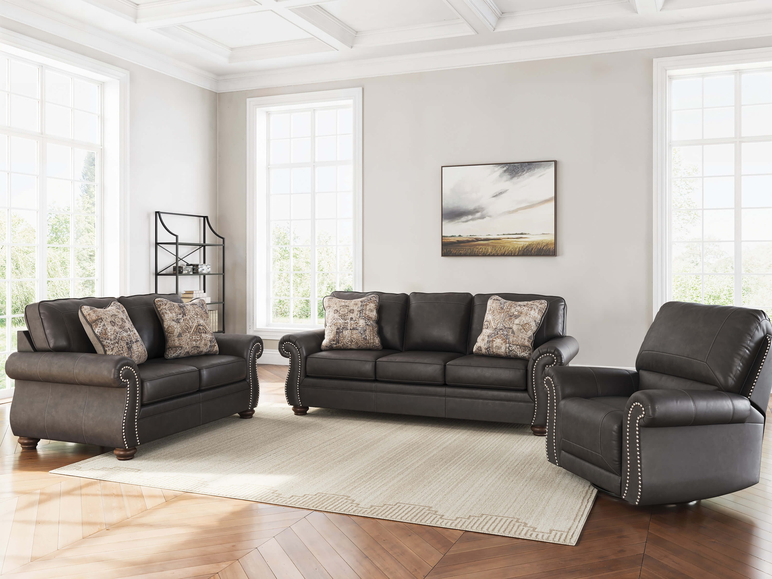 Chasemore Faux Leather Living Room Set