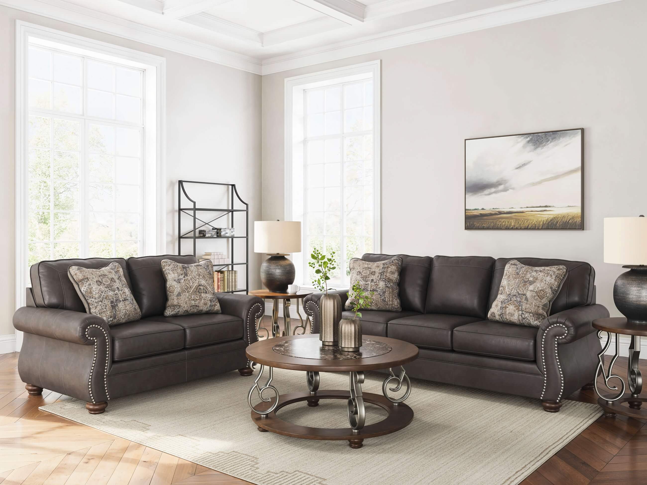 Chasemore Faux Leather Living Room Set